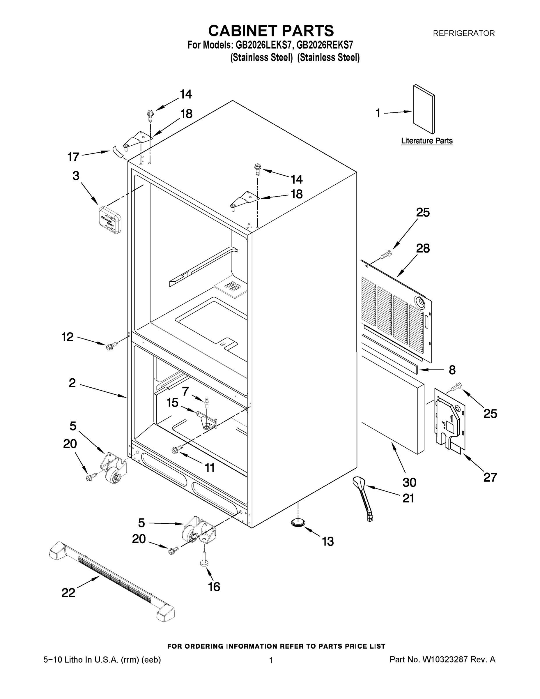 01 - CABINET PARTS