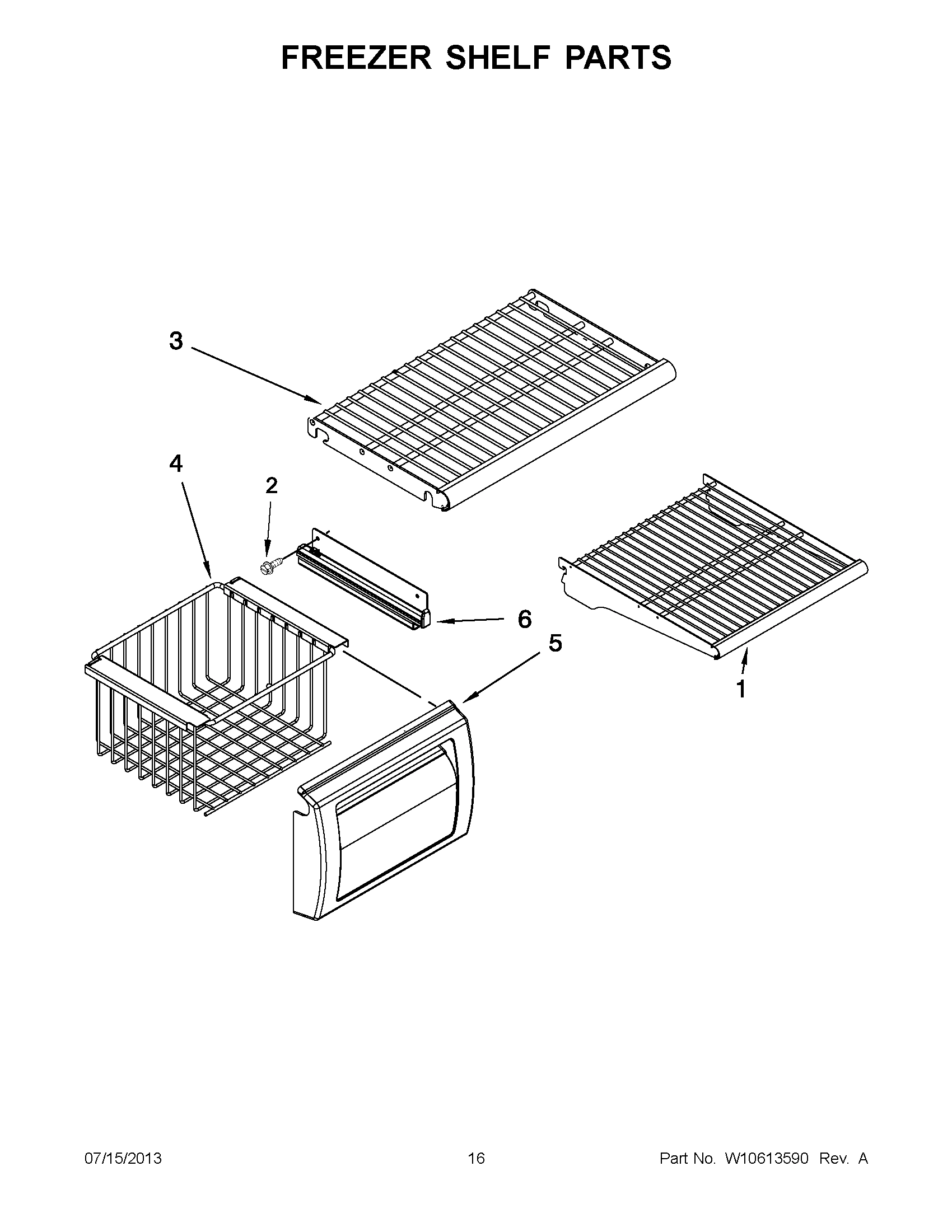 08 - FREEZER SHELF PARTS