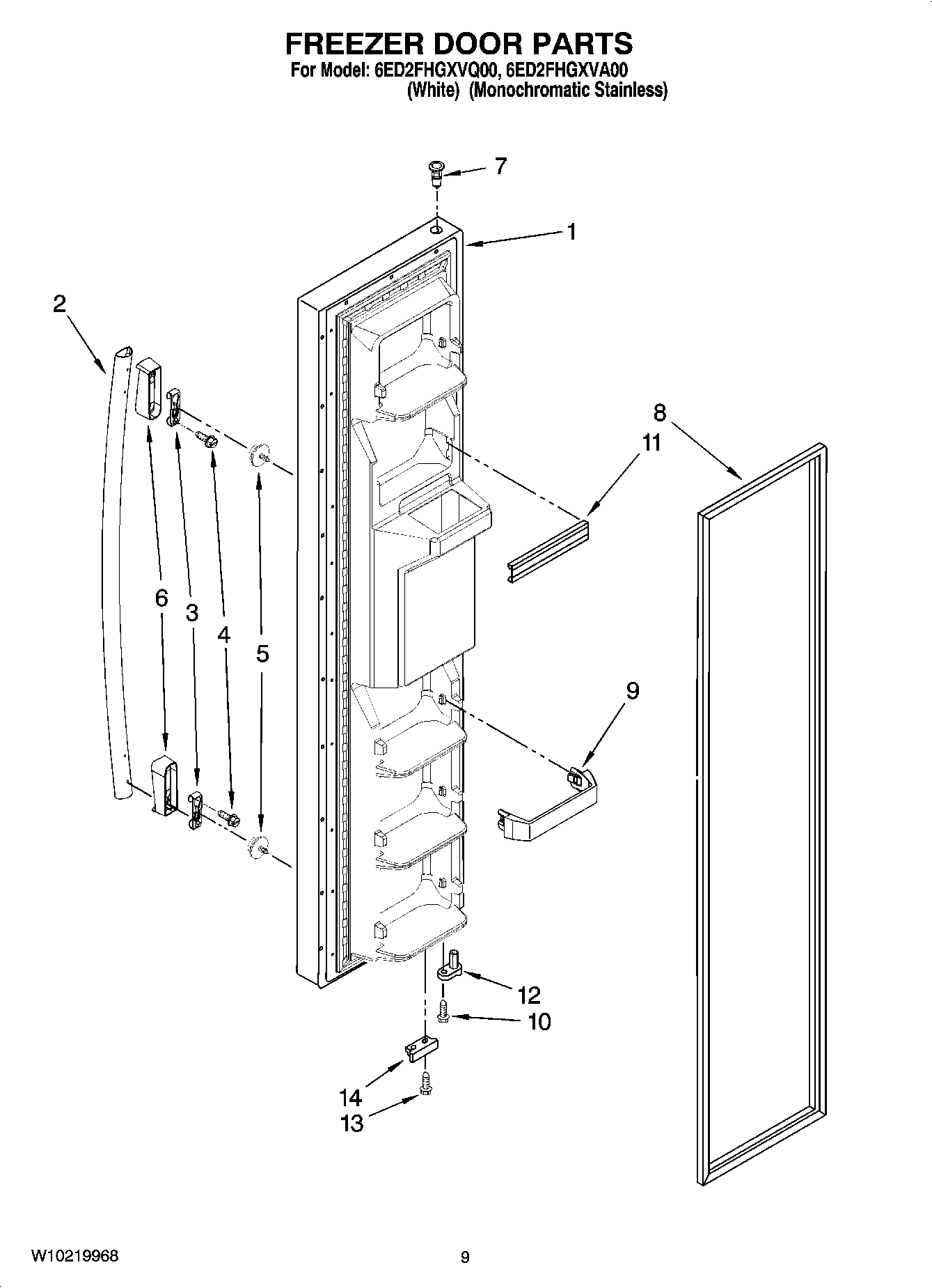 07 - FREEZER DOOR PARTS