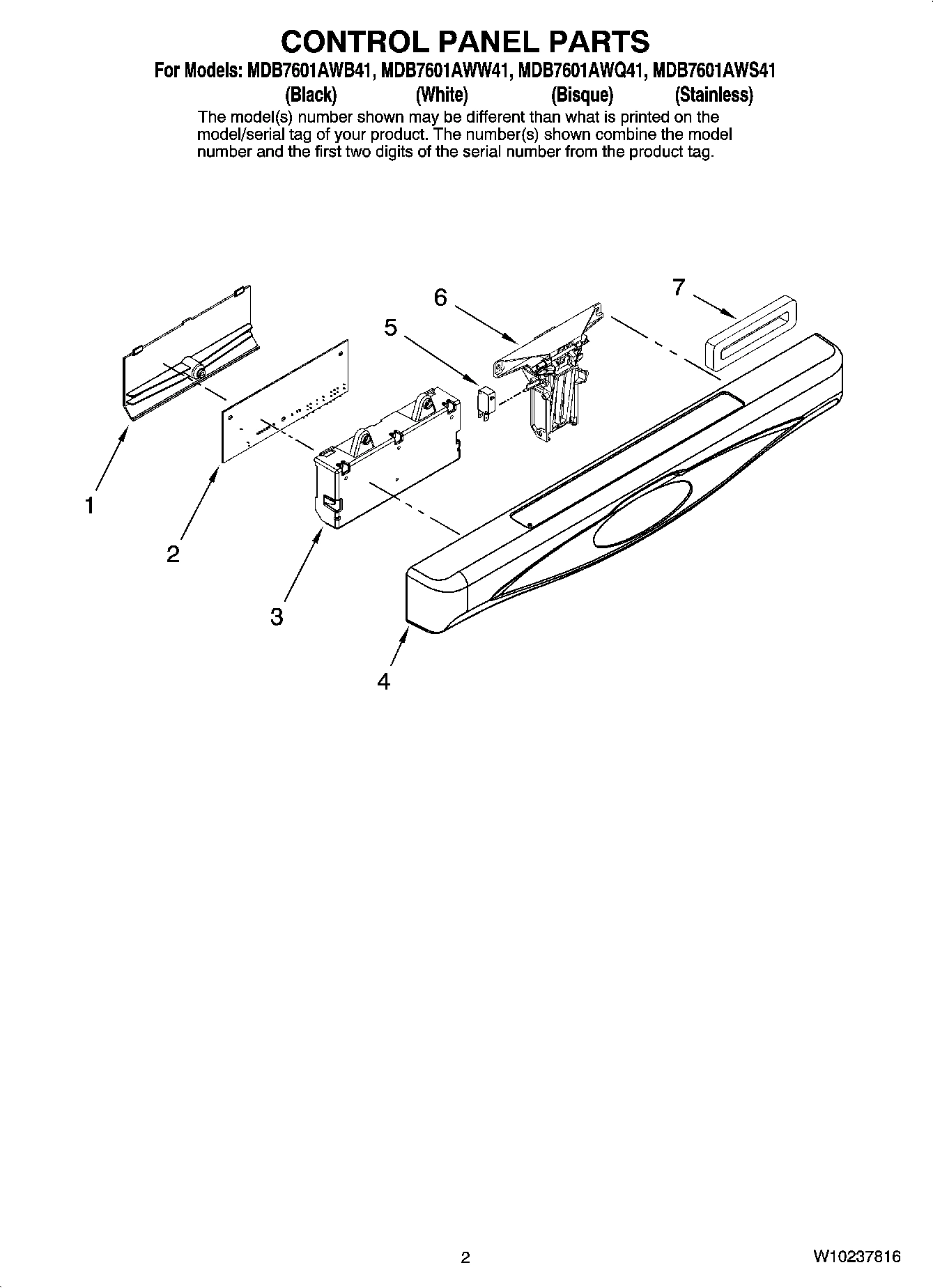 02 - CONTROL PANEL PARTS