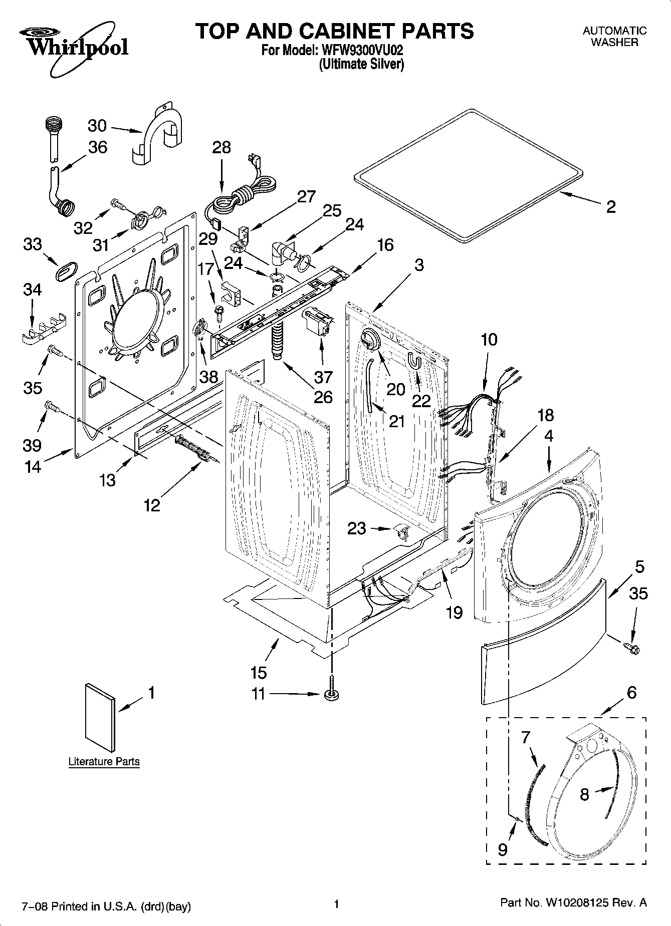 01 - TOP AND CABINET PARTS
