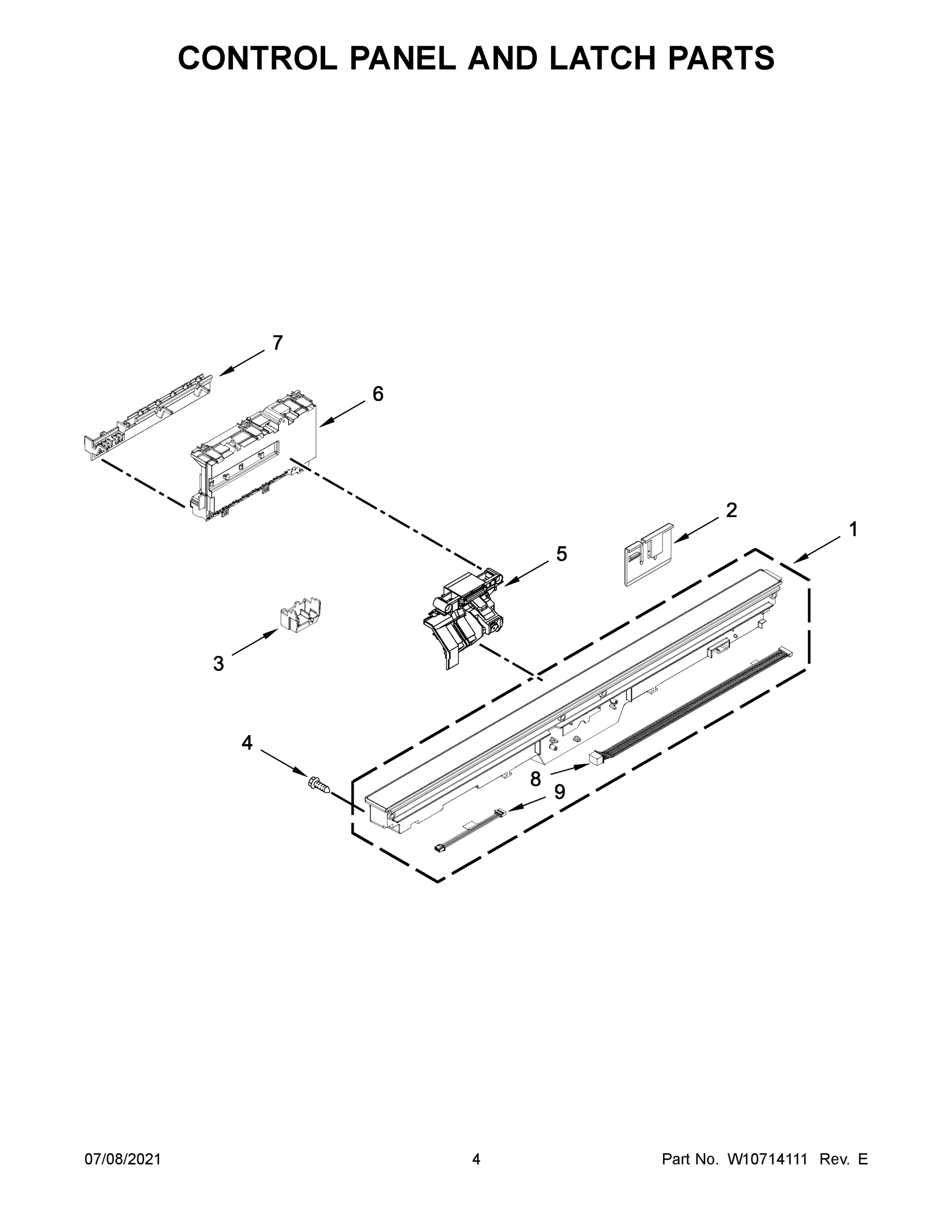 03 - CONTROL PANEL AND LATCH PARTS
