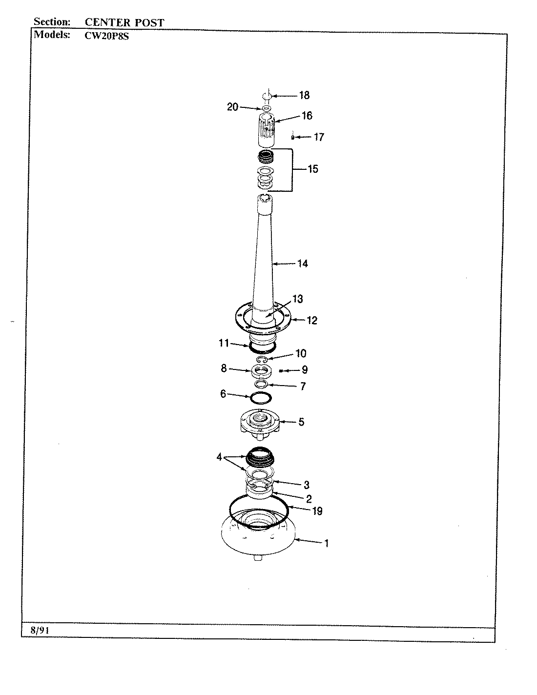 04 - CENTER POST (CW20P8xS)(ORIGINAL)
