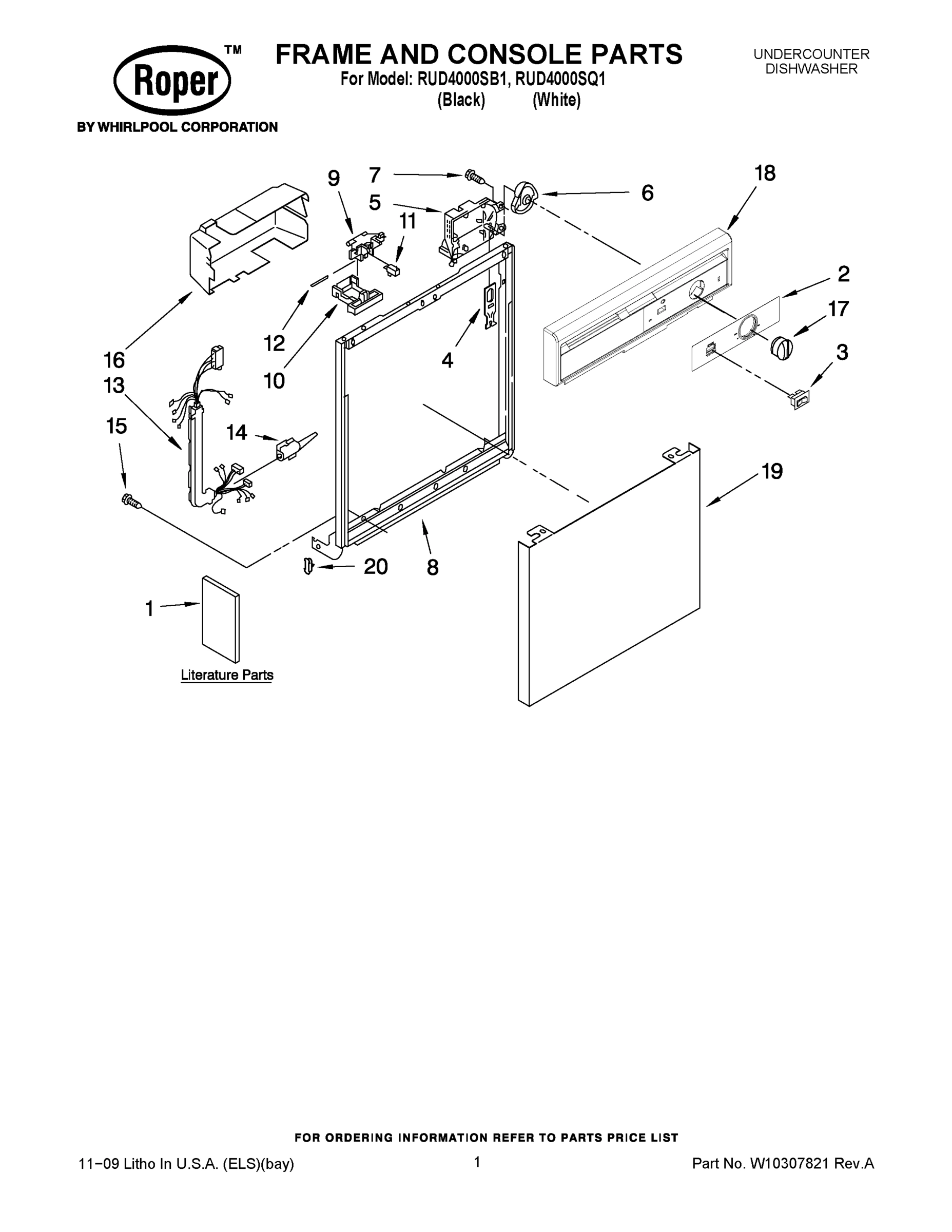 01 - FRAME AND CONSOLE PARTS