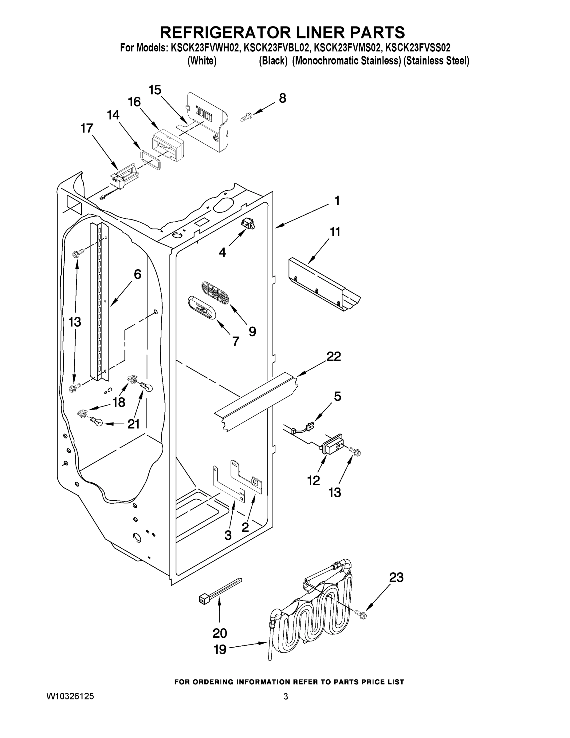 02 - REFRIGERATOR LINER PARTS