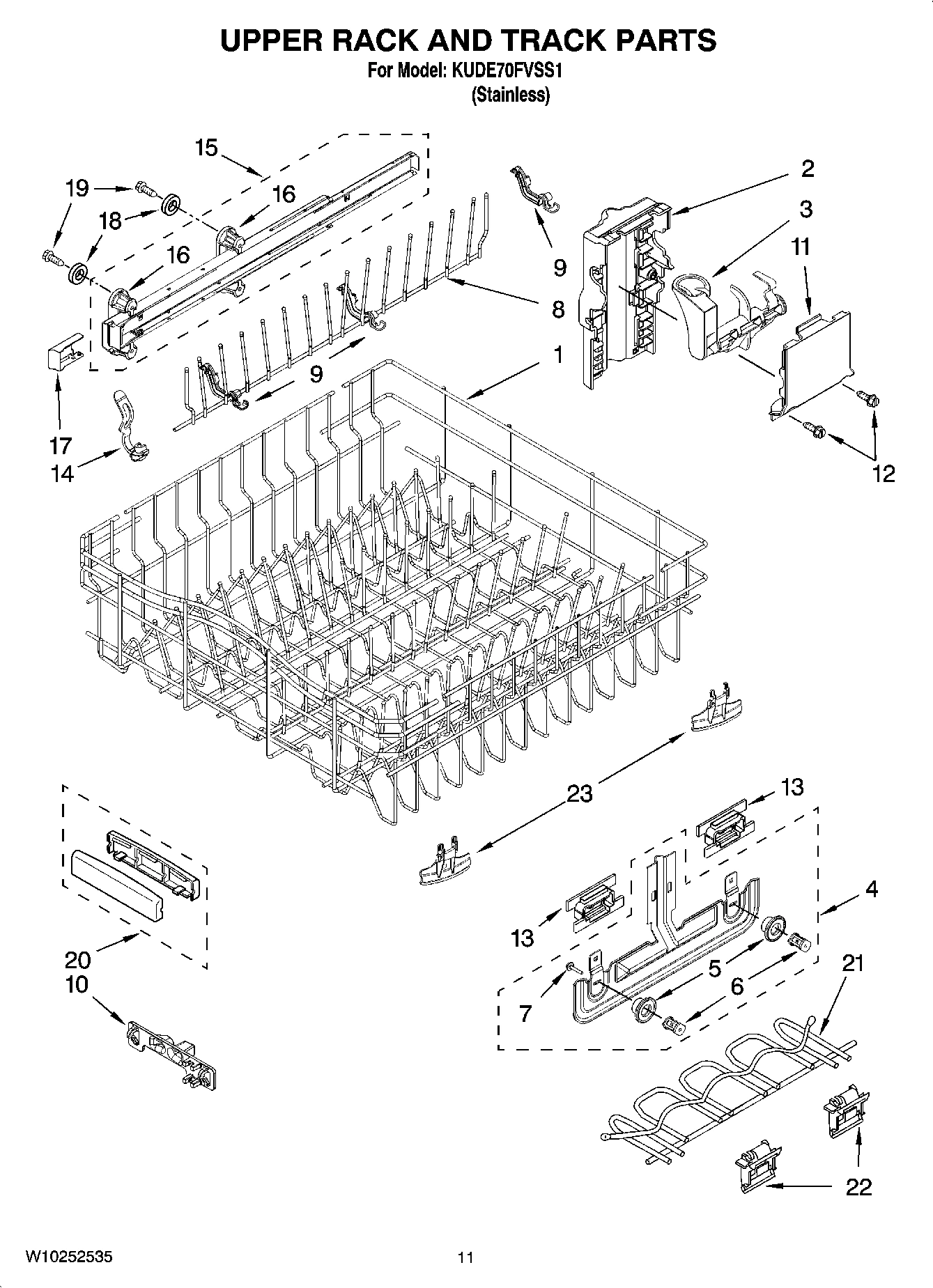 09 - UPPER RACK AND TRACK PARTS
