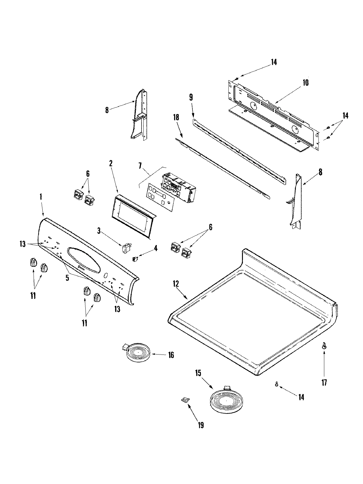 02 - CONTROL PANEL/TOP ASSEMBLY