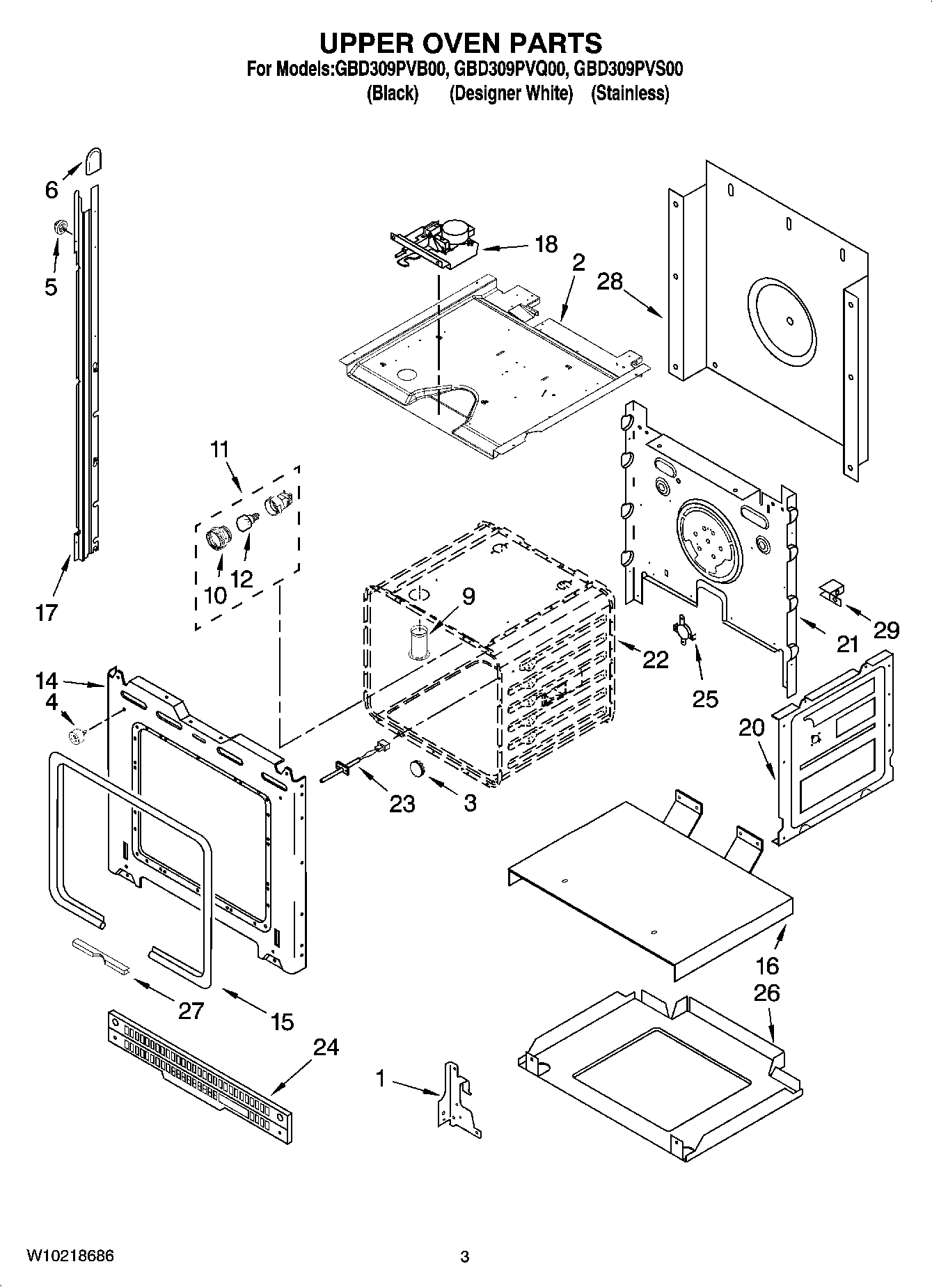 02 - UPPER OVEN PARTS