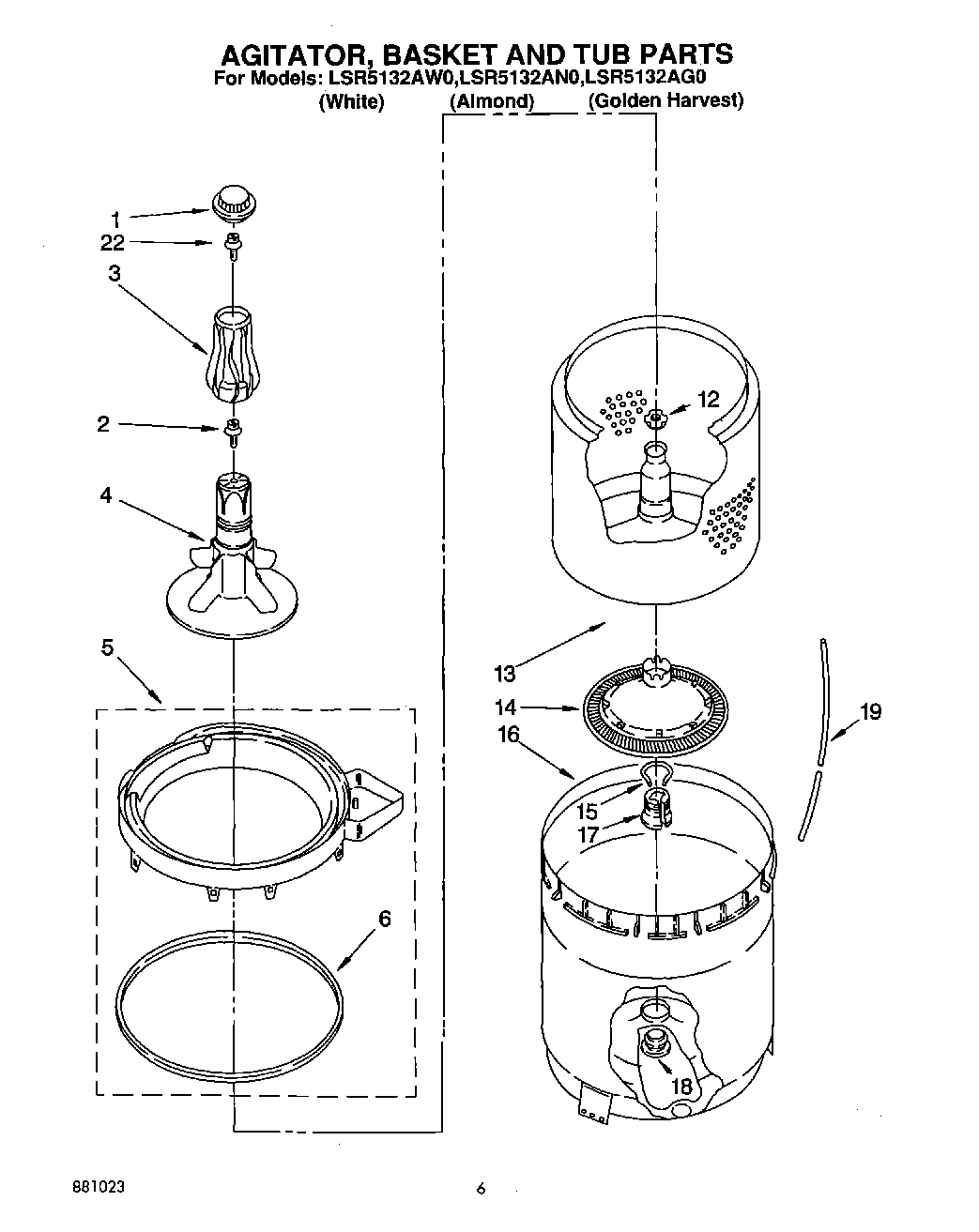 04 - AGITATOR, BASKET AND TUB