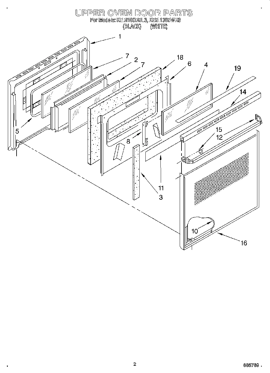 02 - UPPER OVEN DOOR