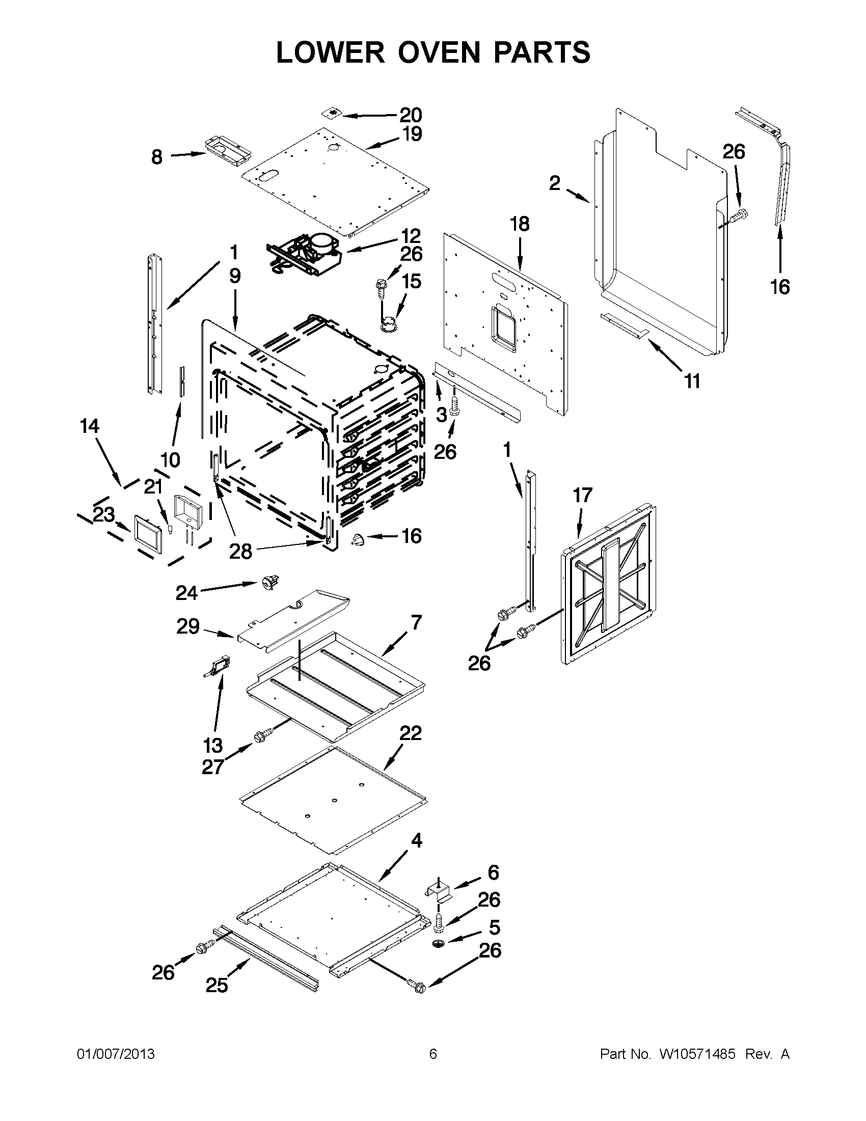 03 - LOWER OVEN PARTS