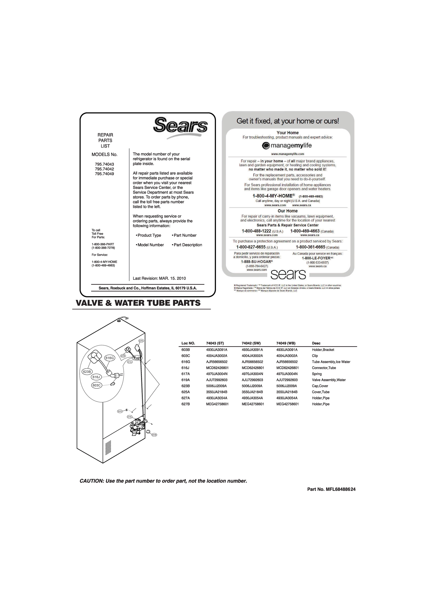VALVE & WATER TUBE PARTS