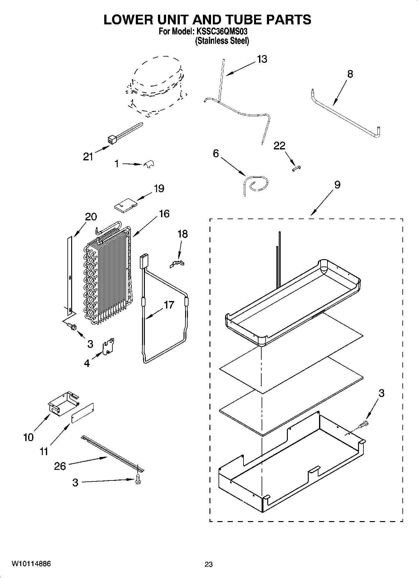 14 - LOWER UNIT AND TUBE PARTS
