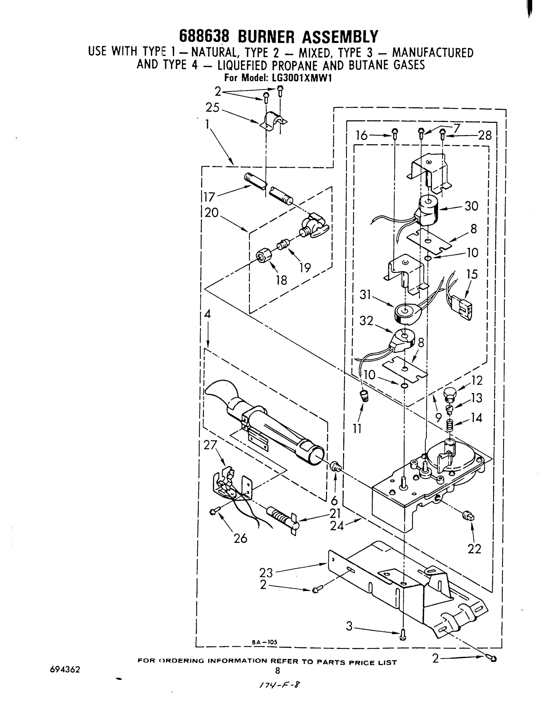 06 - 688638 BURNER ASSEMBLY