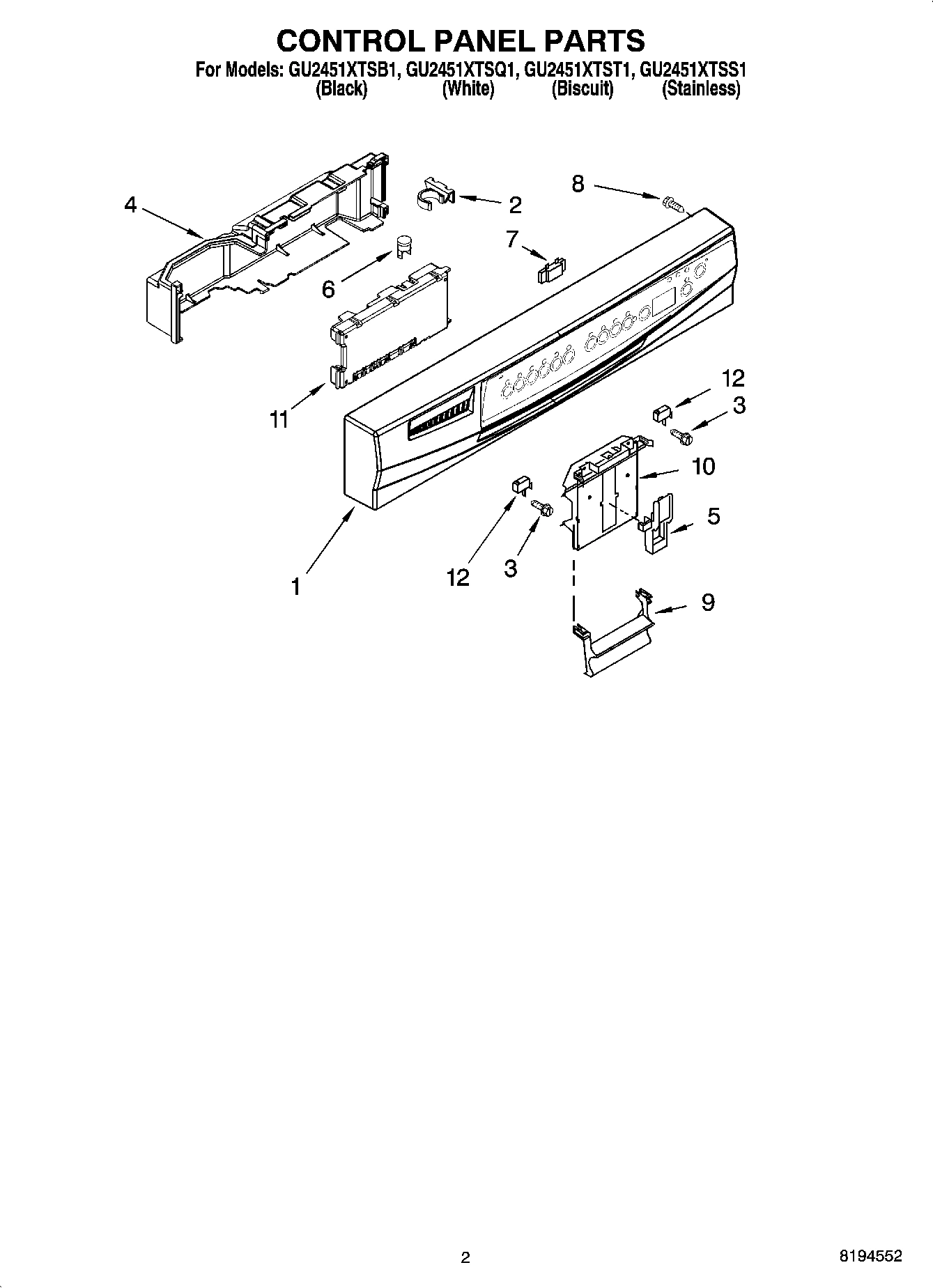 02 - CONTROL PANEL PARTS
