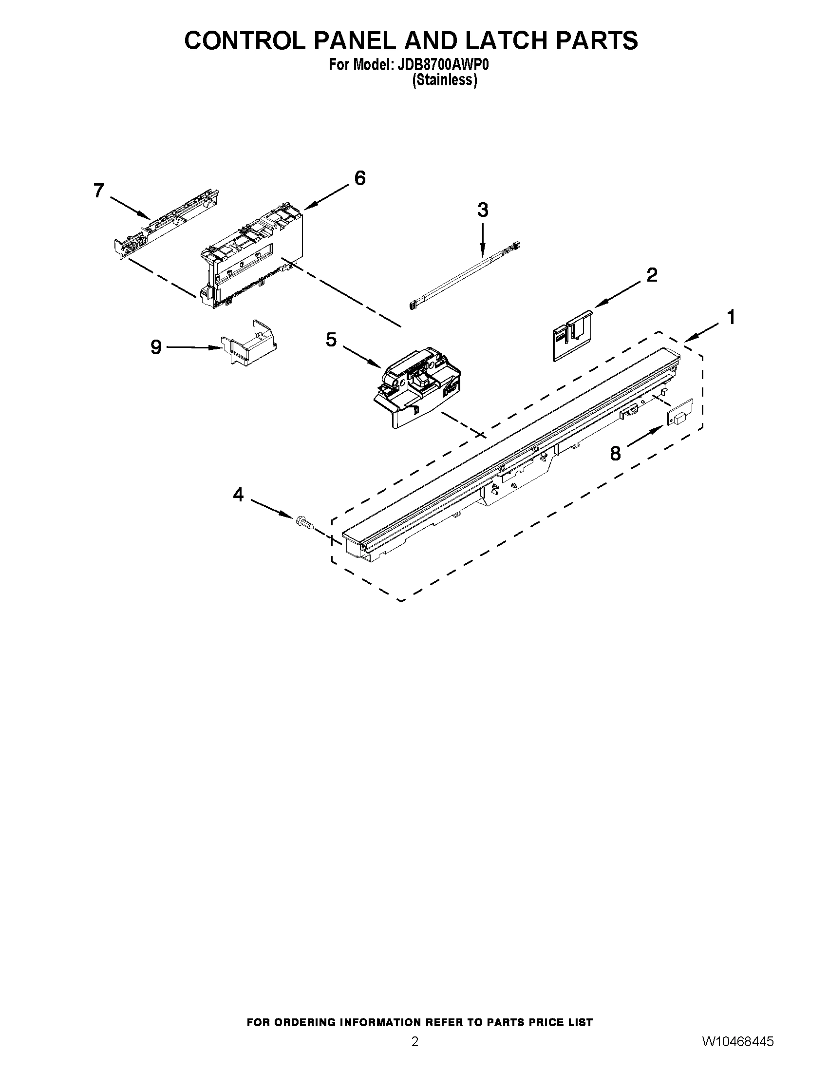 02 - CONTROL PANEL AND LATCH PARTS