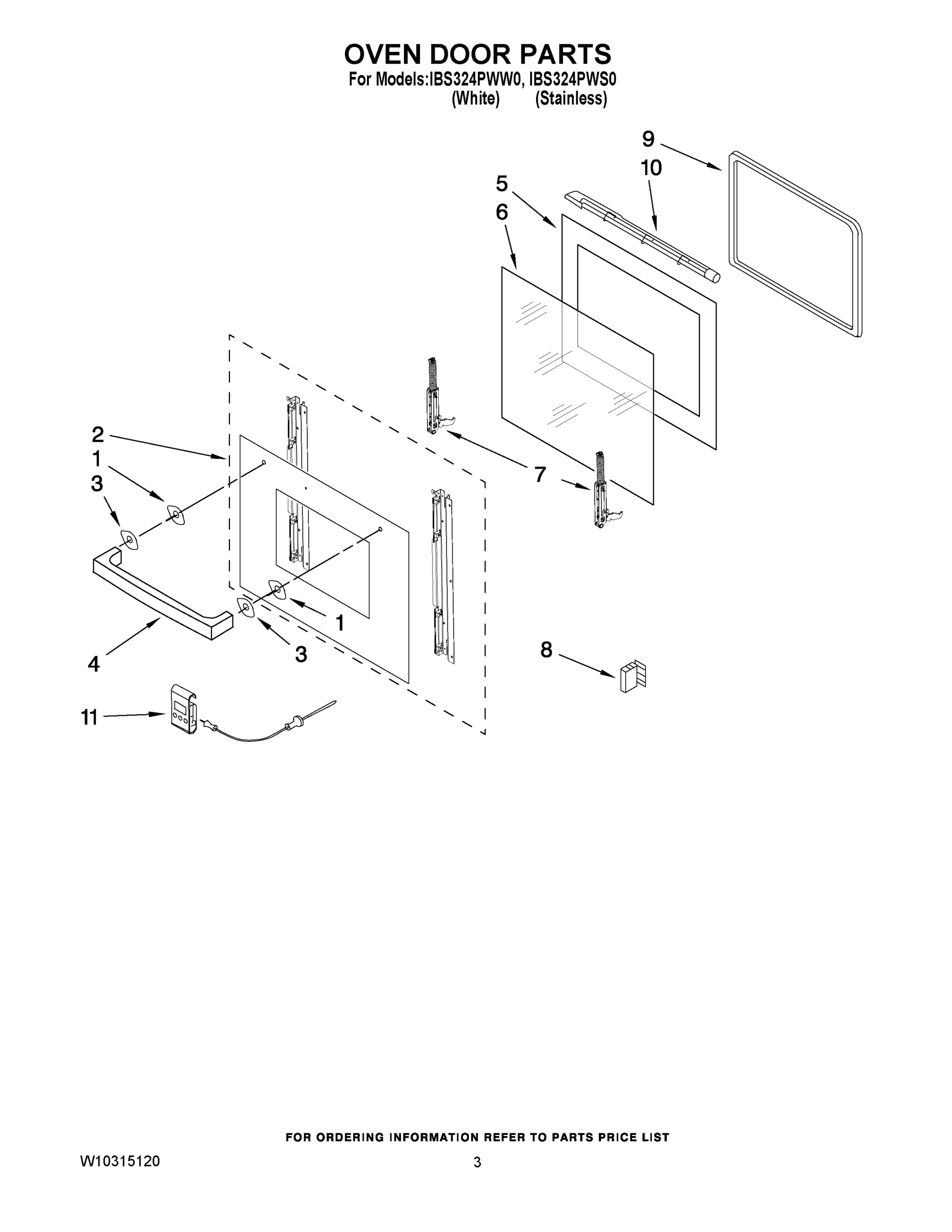 02 - OVEN DOOR PARTS