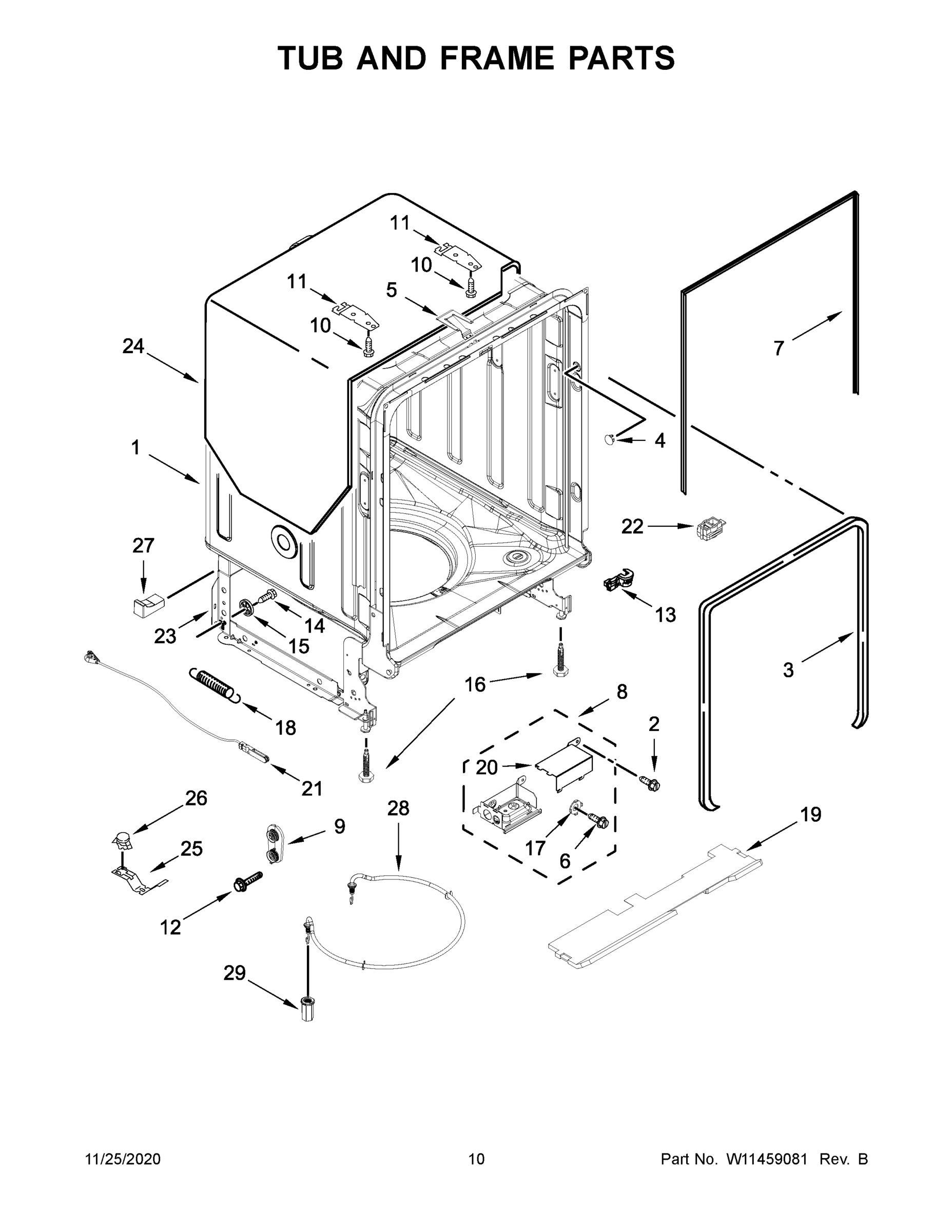 06 - TUB AND FRAME PARTS
