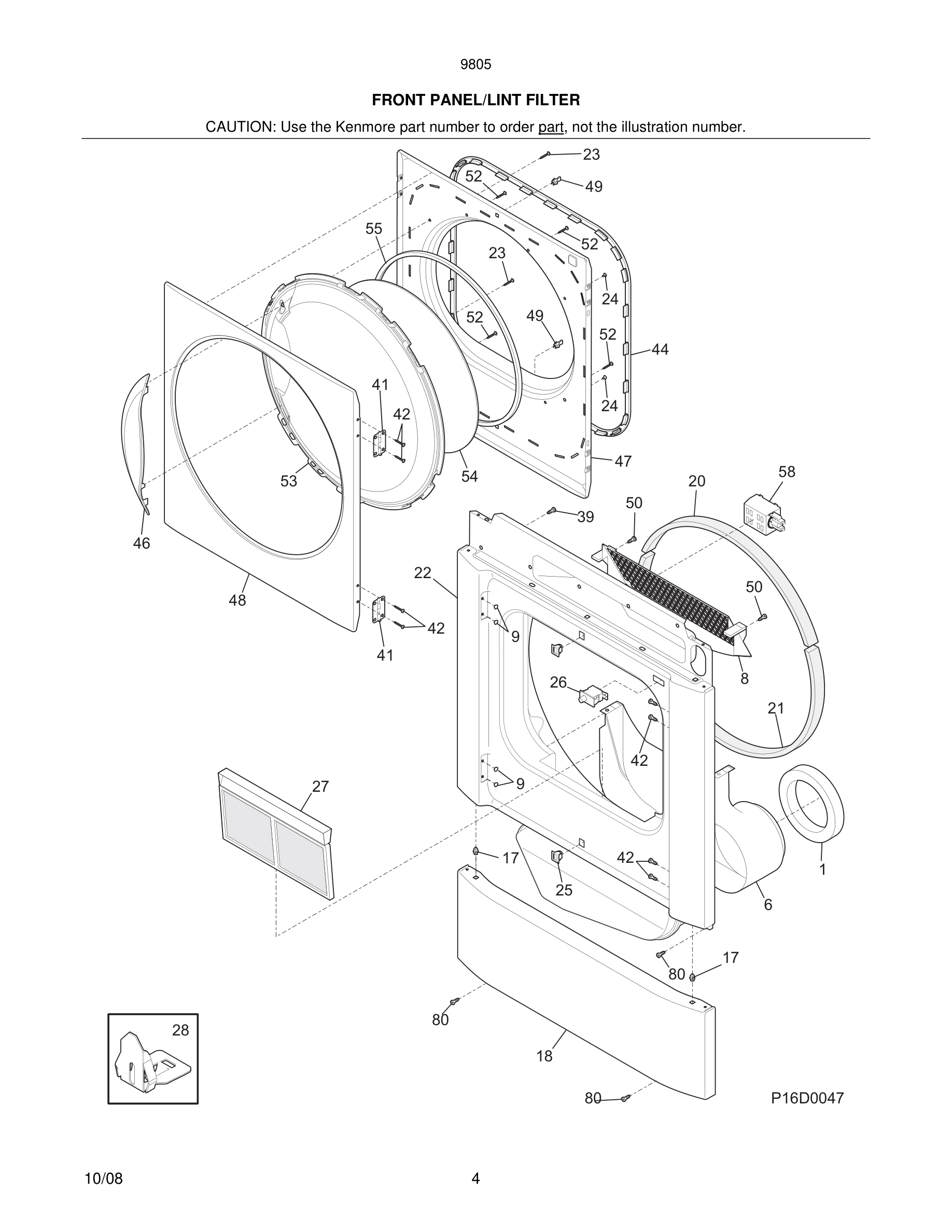 05 - FRONT PANEL/LINT FILTER