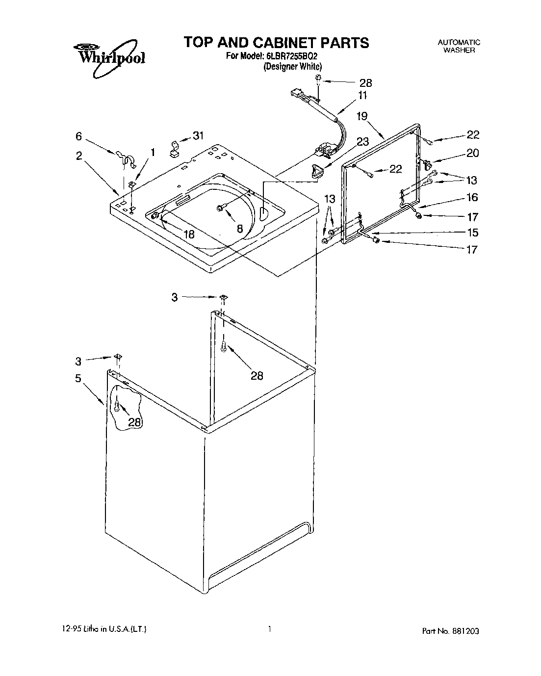 01 - TOP AND CABINET, LIT/OPTIONAL