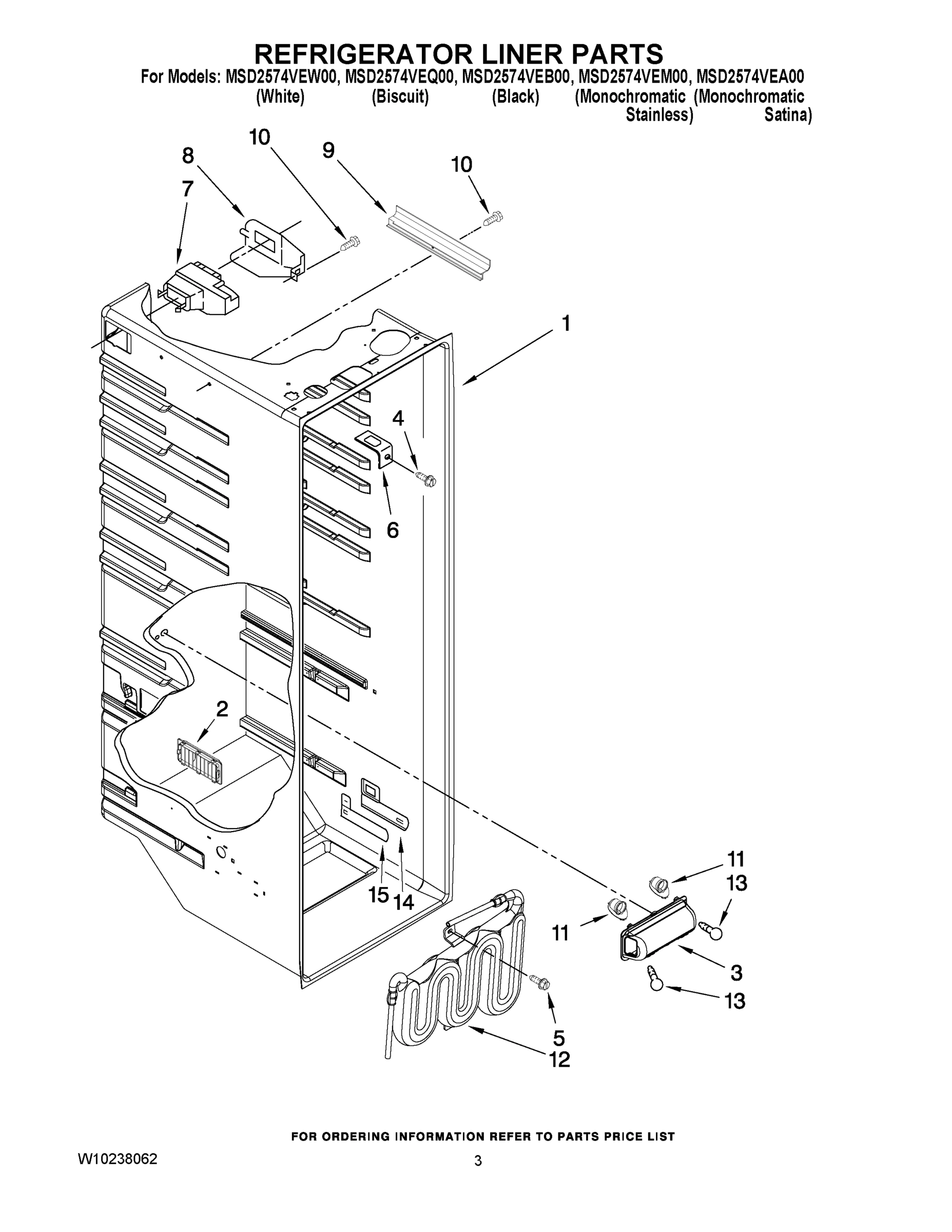 02 - REFRIGERATOR LINER PARTS