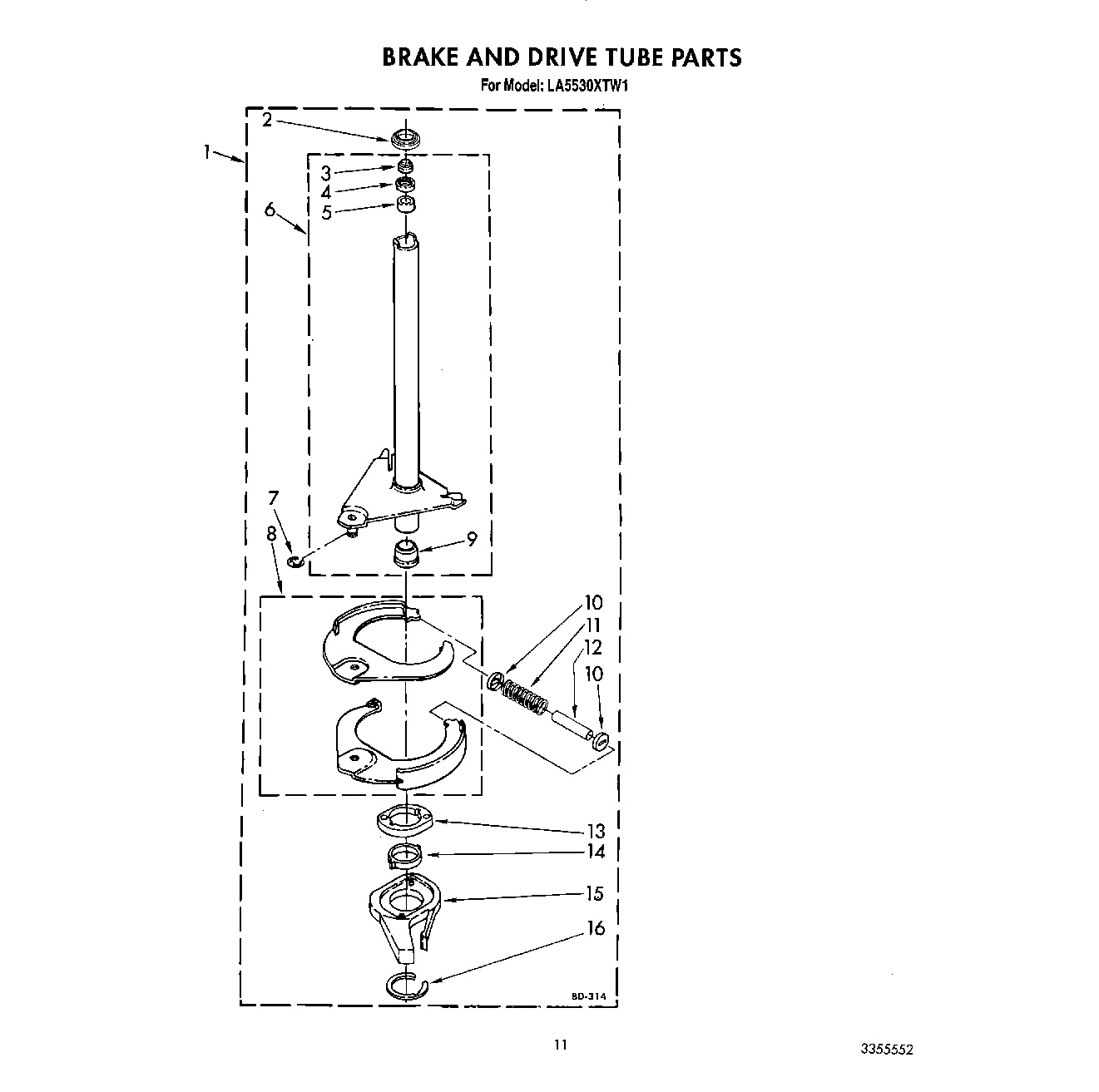 10 - BRAKE AND DRIVE TUBE