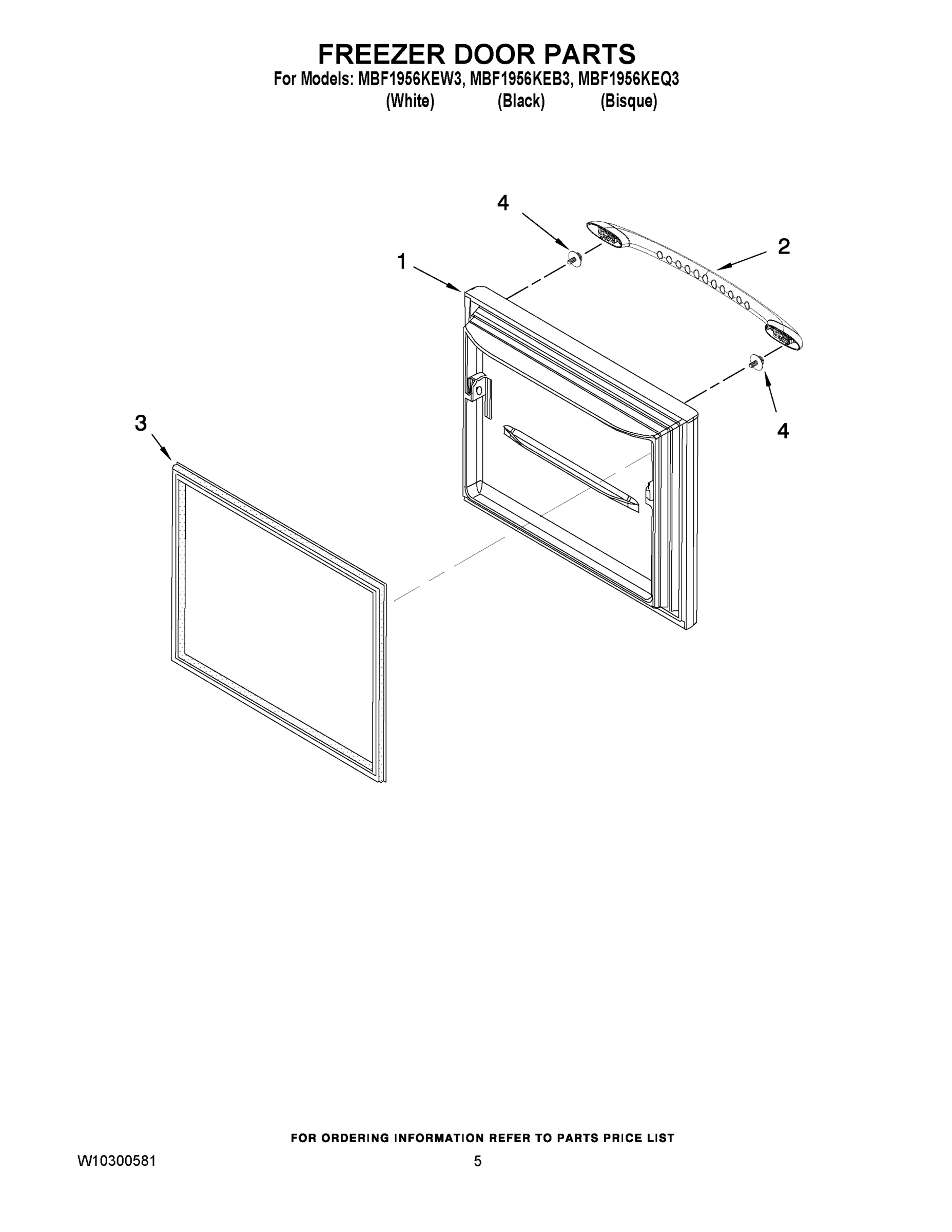 03 - FREEZER DOOR PARTS