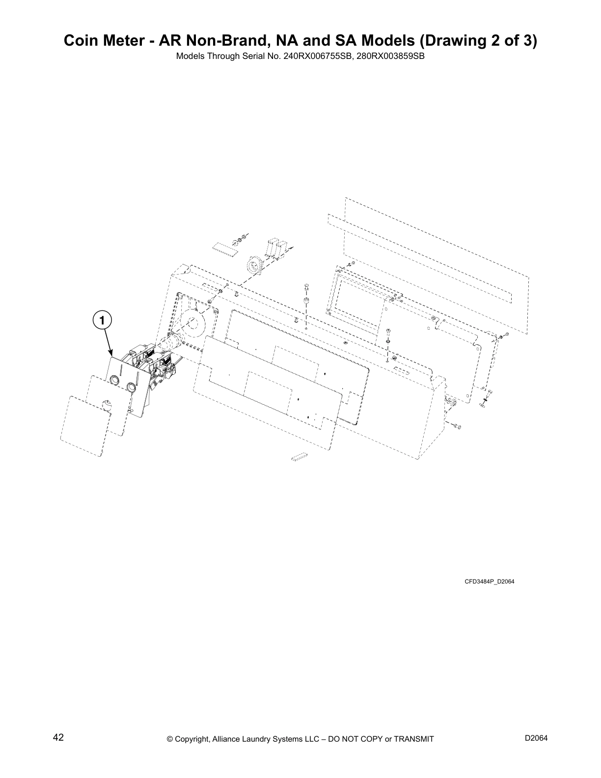 Coin Meter - AR Non-Brand, NA and SA Models (Drawing 2 of 3)