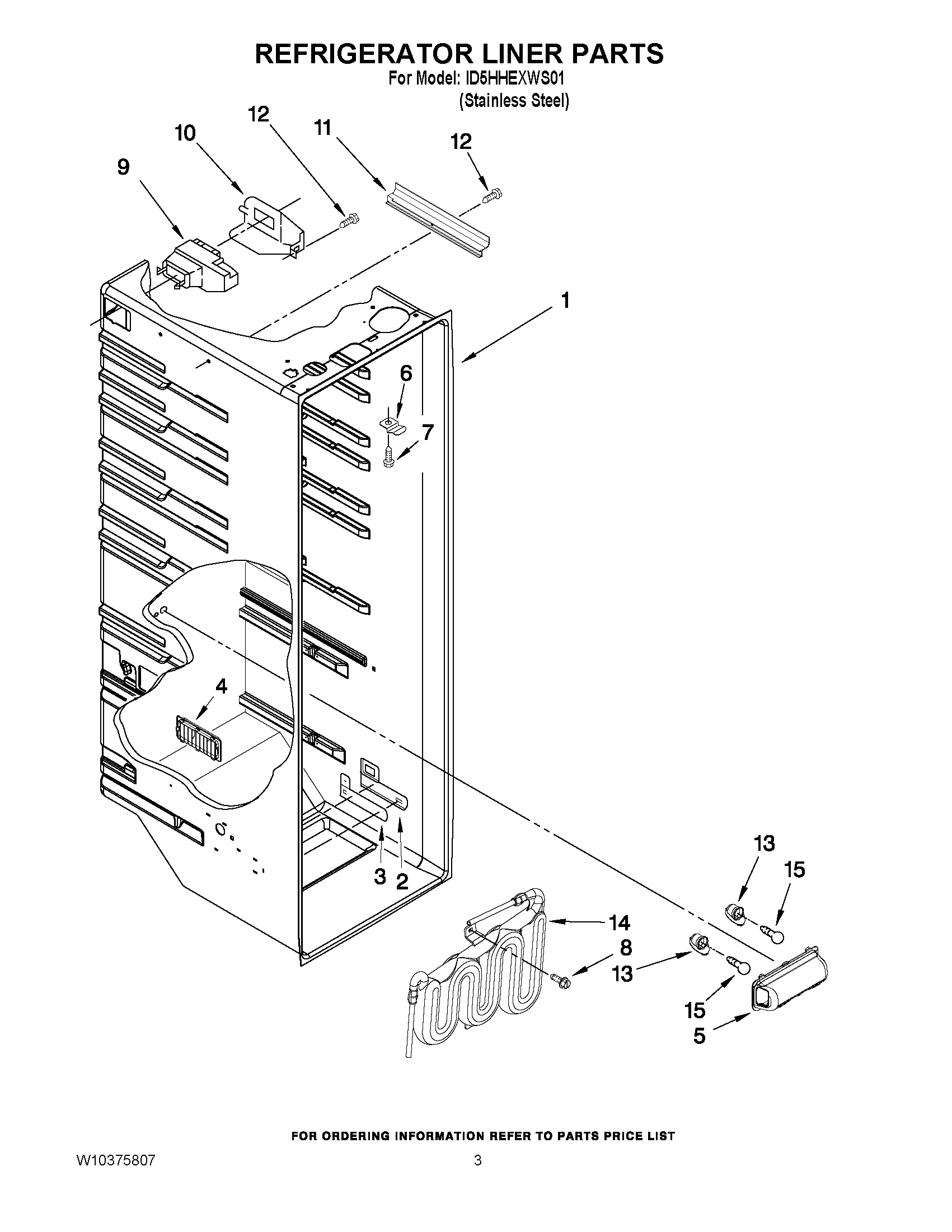 02 - REFRIGERATOR LINER PARTS