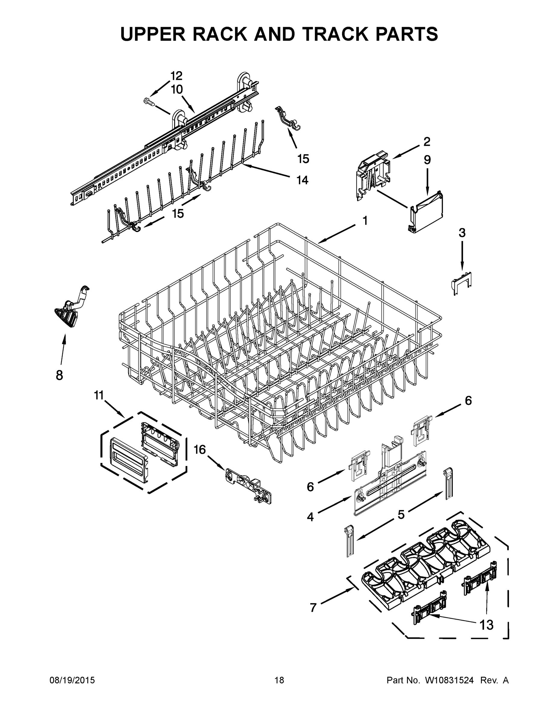 10 - UPPER RACK AND TRACK PARTS