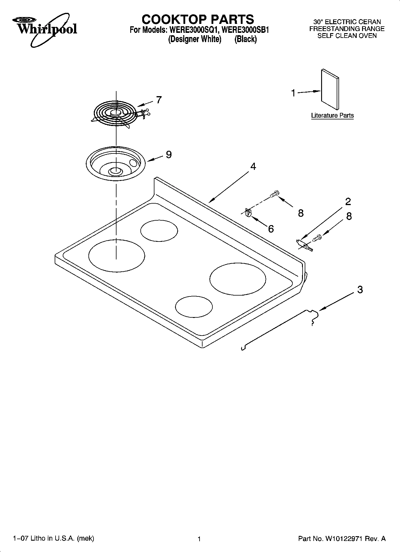 01 - COOKTOP PARTS