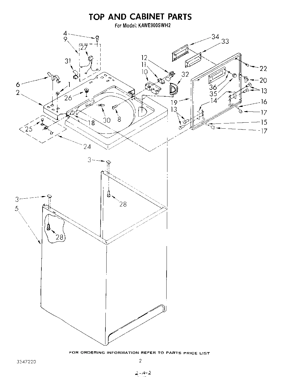 02 - TOP AND CABINET , LIT/OPTIONAL