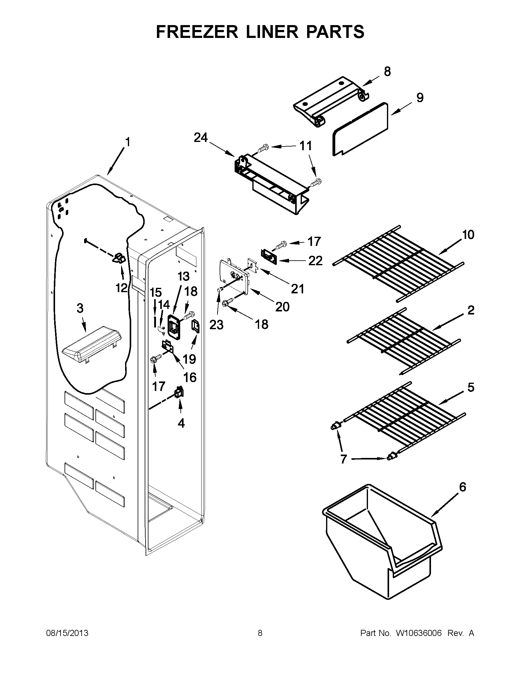 04 - FREEZER LINER PARTS