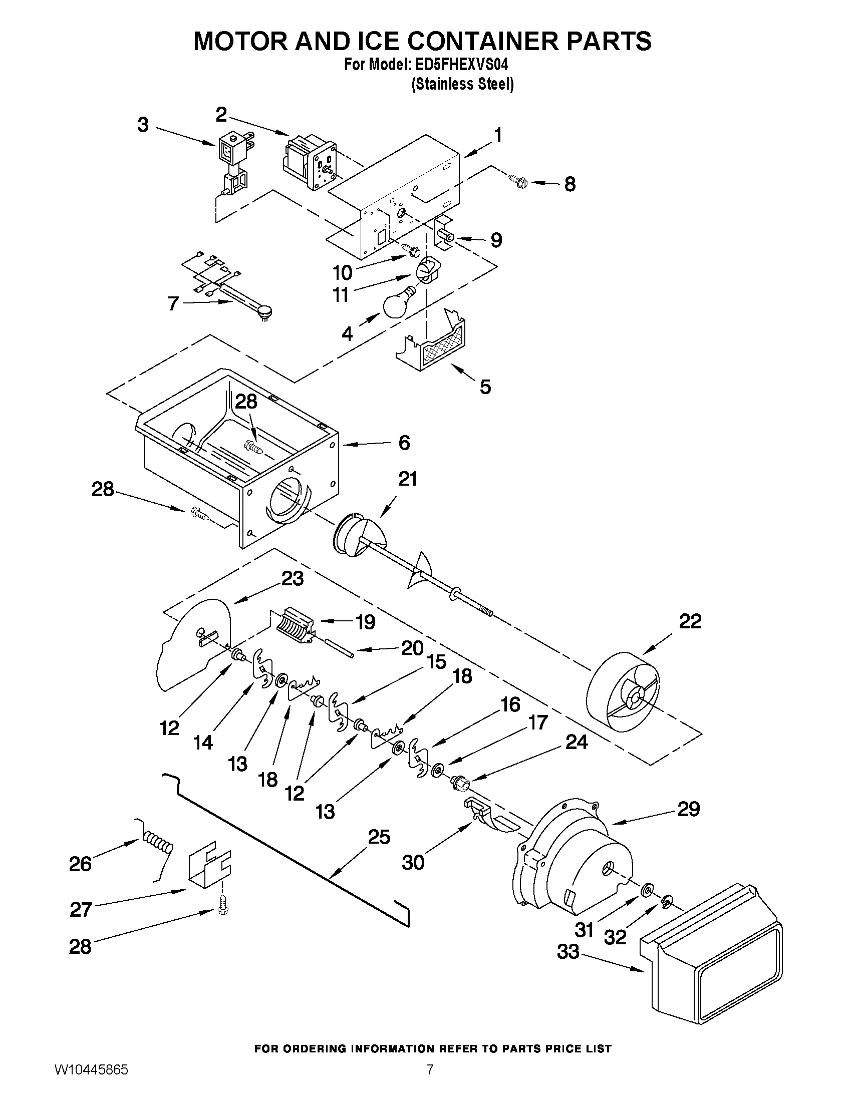 05 - MOTOR AND ICE CONTAINER PARTS