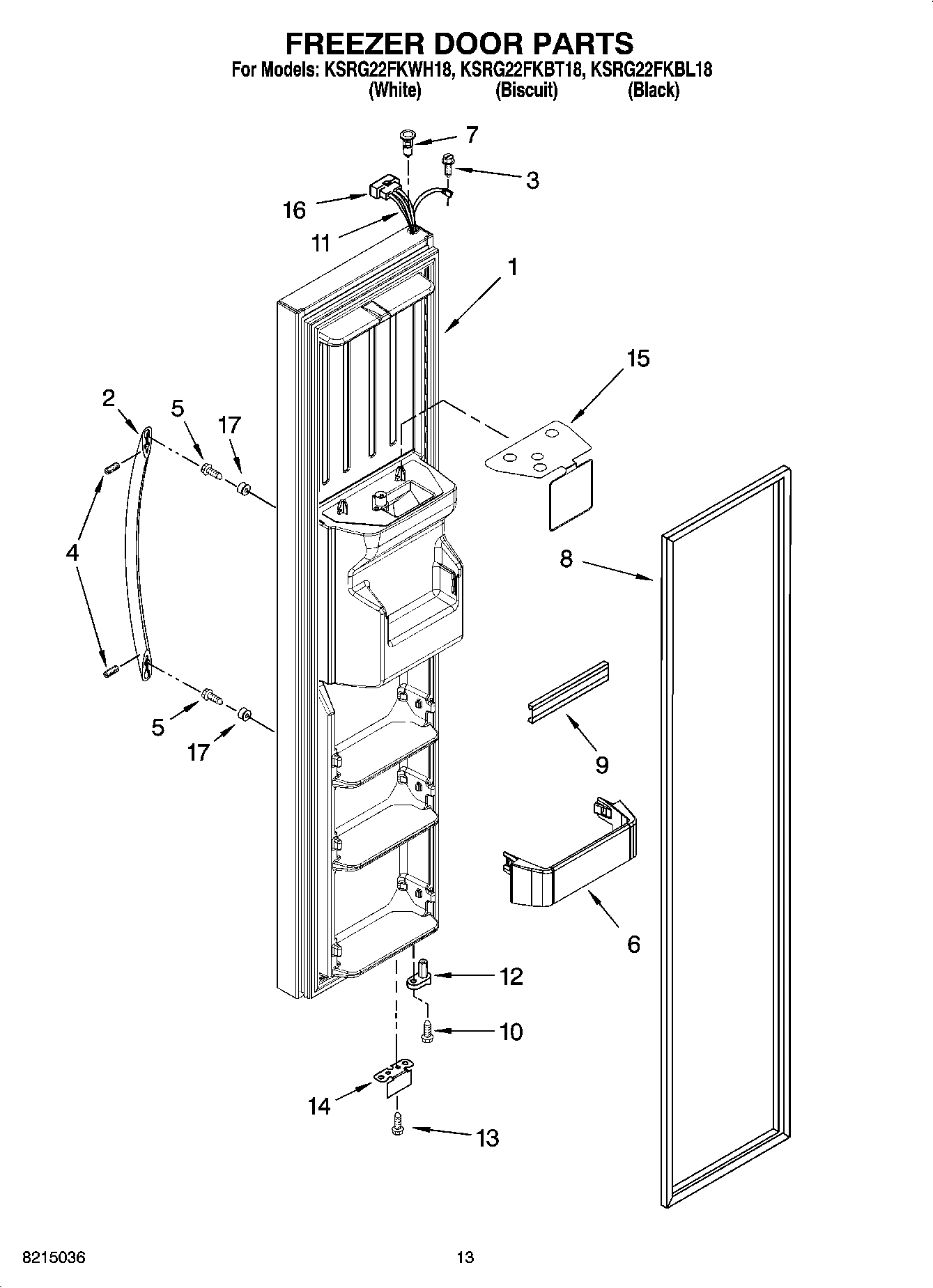 08 - FREEZER DOOR PARTS
