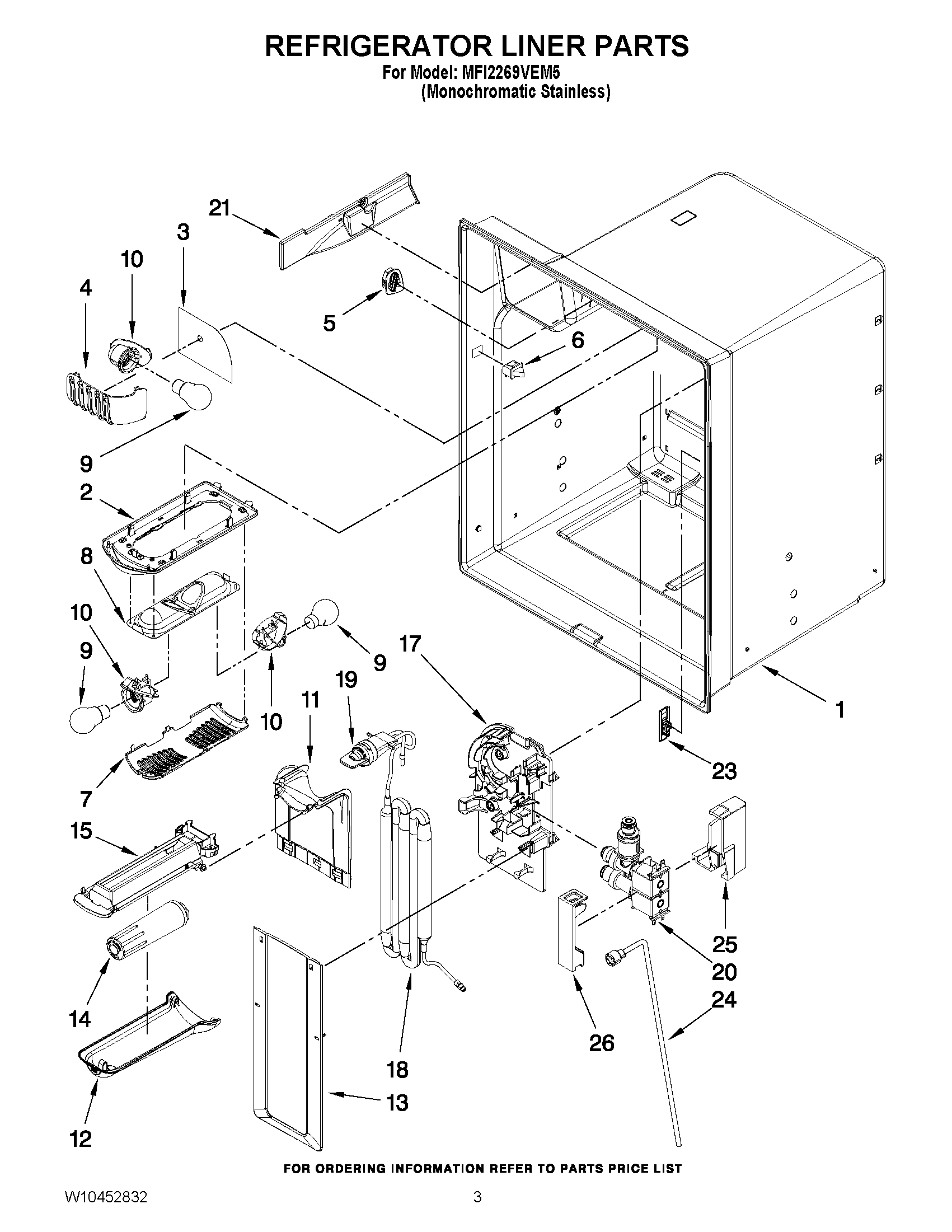 02 - REFRIGERATOR LINER PARTS