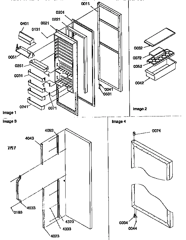 REFRIGERATOR DOOR AND ACCESSORIES