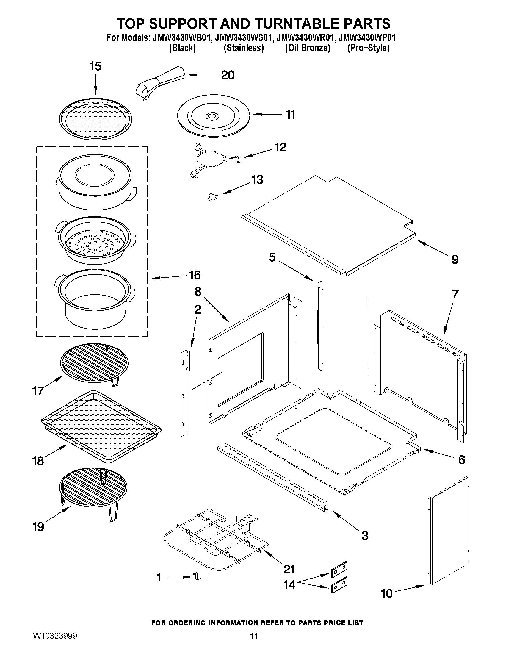 08 - TOP SUPPORT AND TURNTABLE PARTS