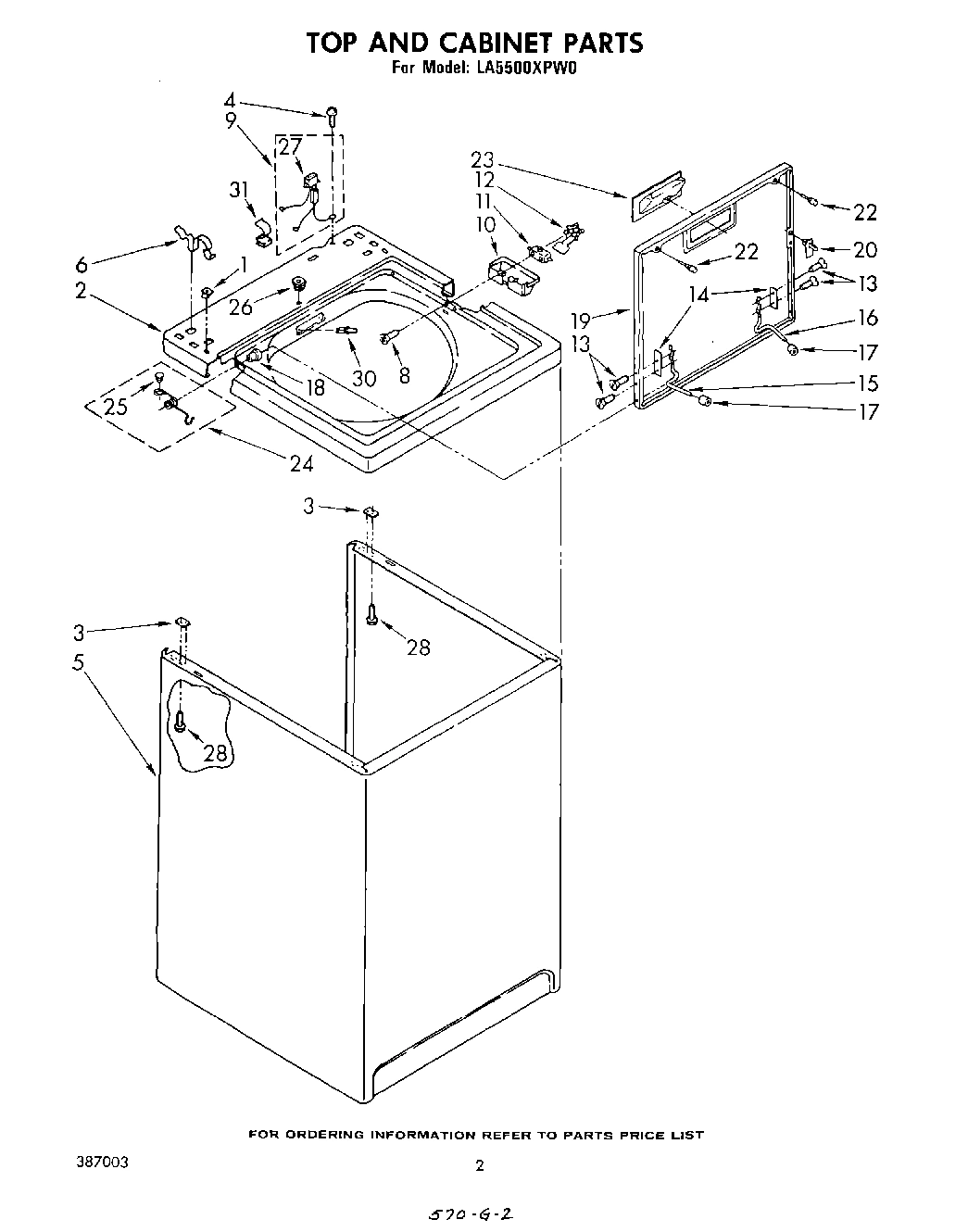 02 - TOP AND CABINET , LITERATURE AND OPTIONAL
