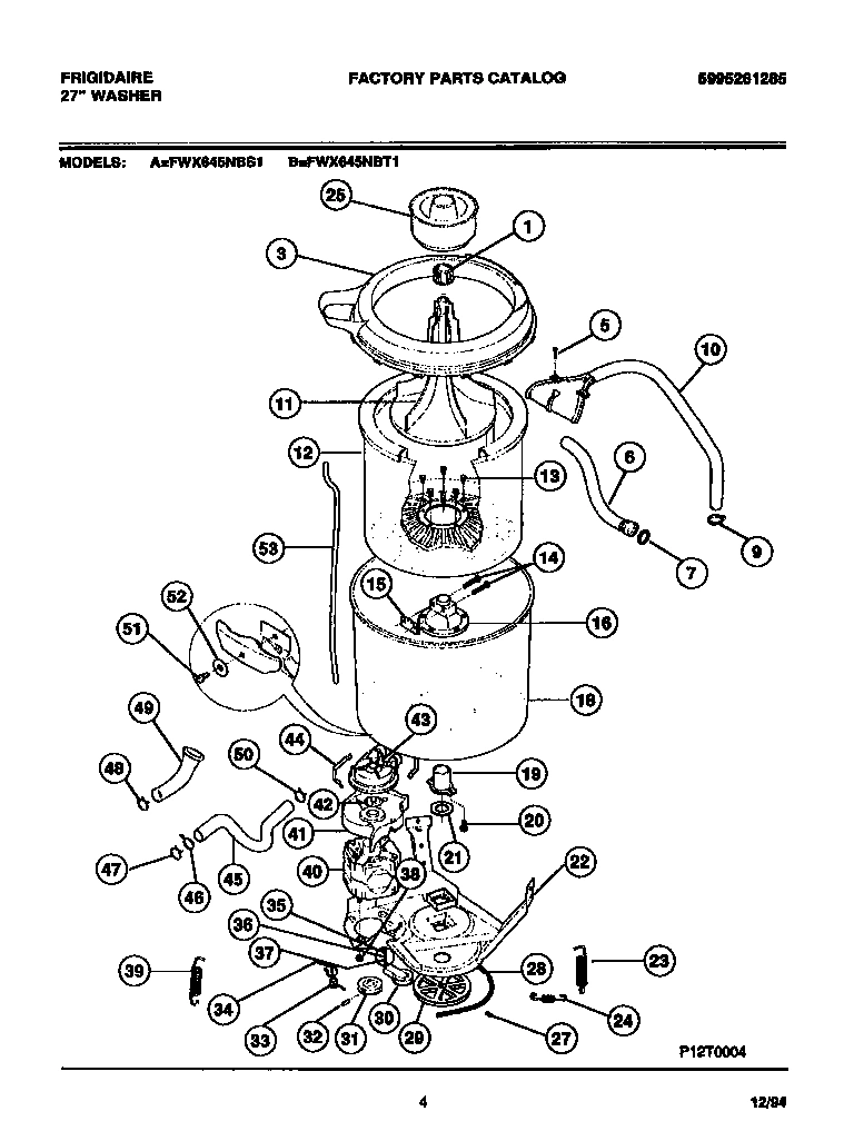 03 - WASHER OUTER TUB, INNER TUB, SUB TO