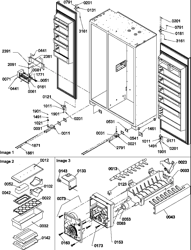 05 - HINGES, ICE MAKER AND ACCESSORIES