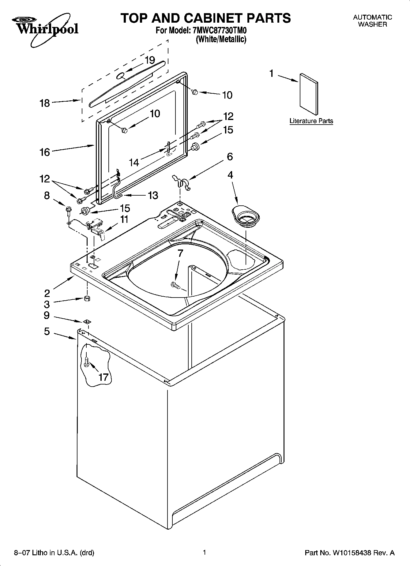 01 - TOP AND CABINET PARTS