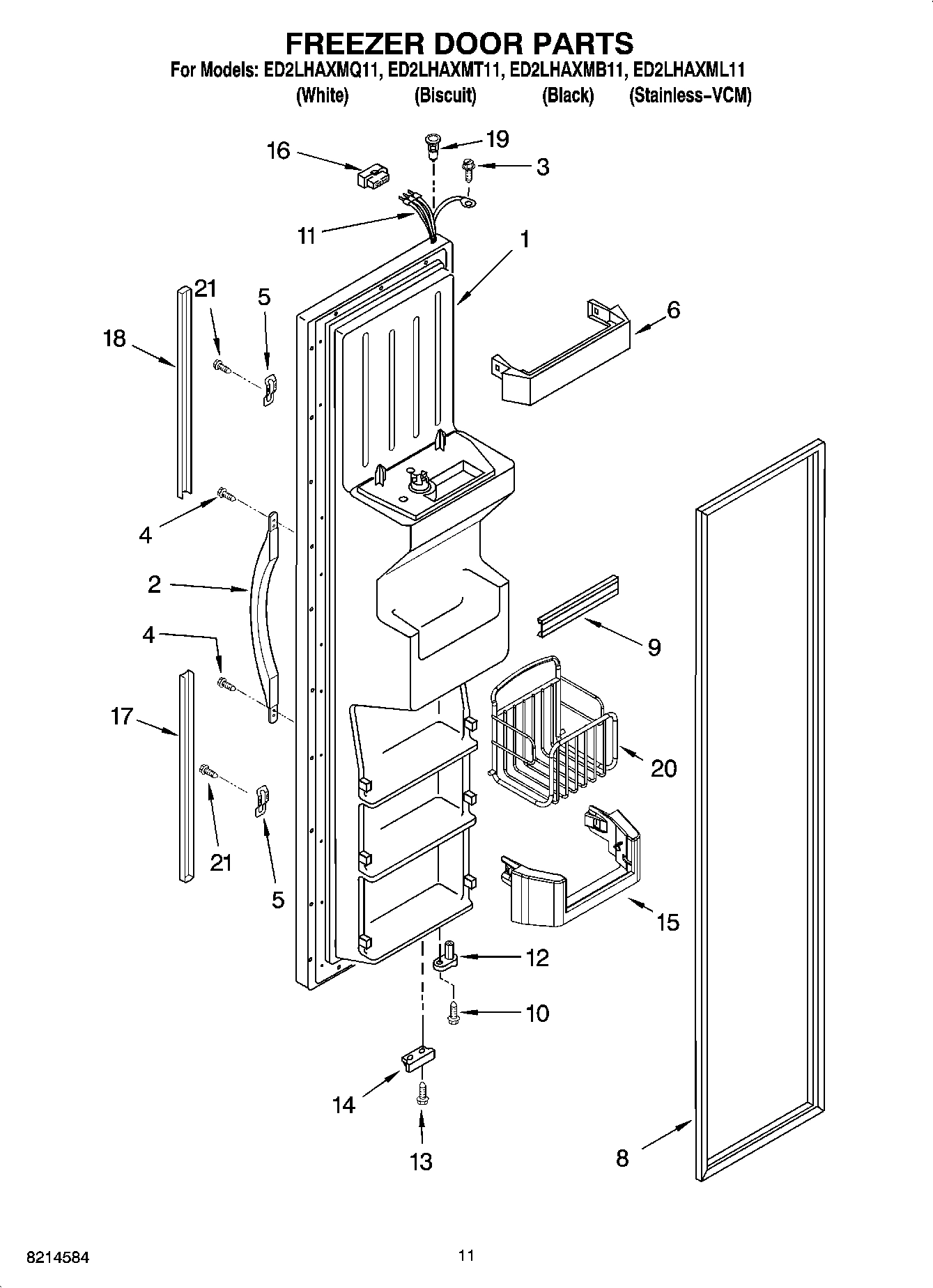 07 - FREEZER DOOR PARTS