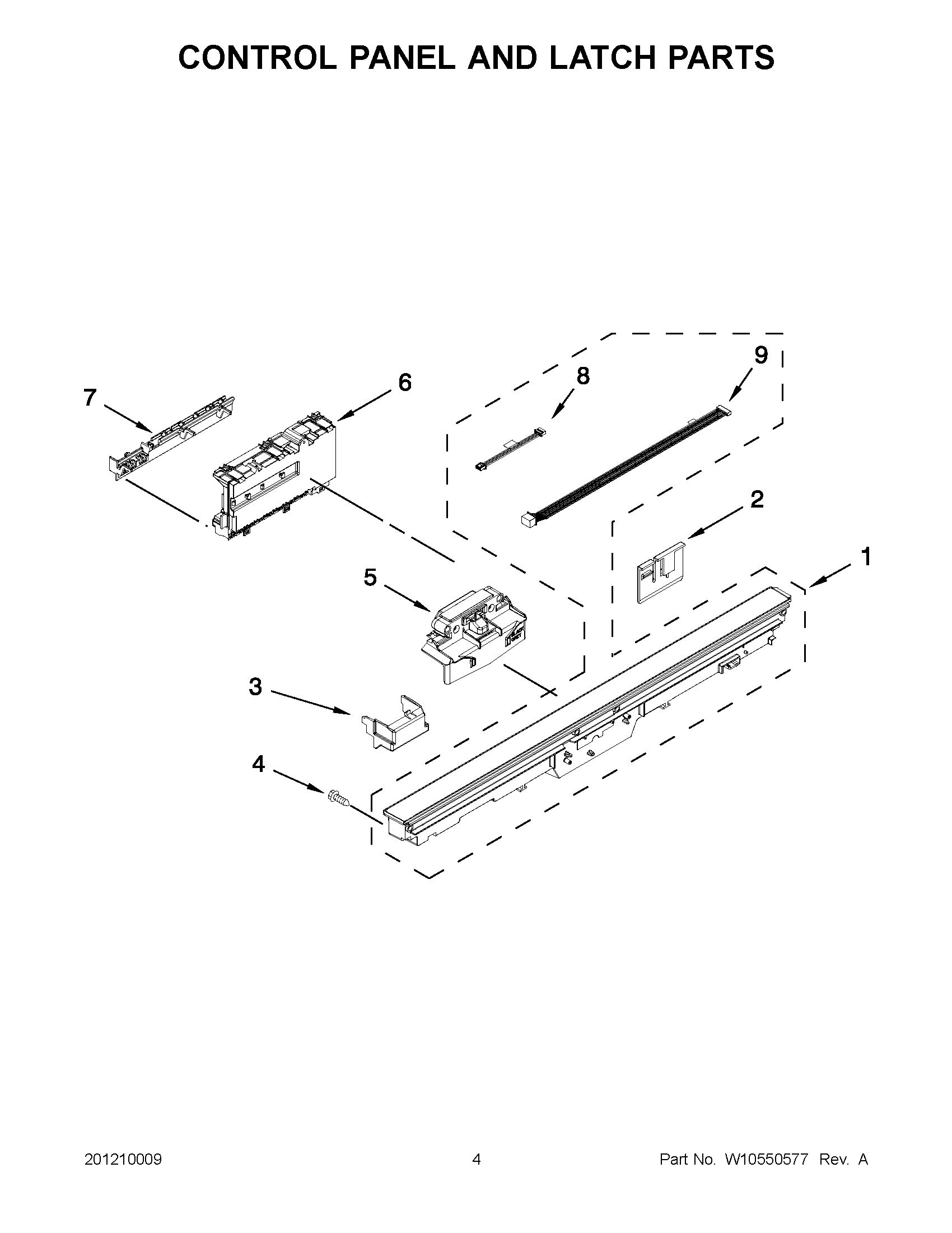 02 - CONTROL PANEL AND LATCH PARTS