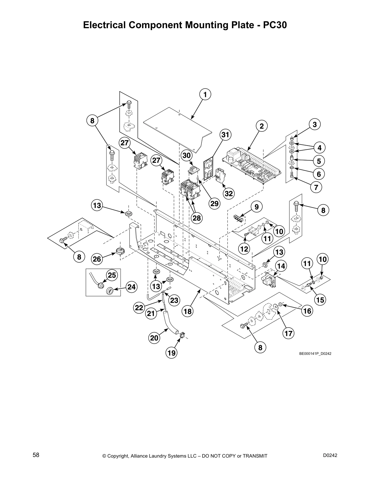 Electrical Component Mounting Plate - PC30