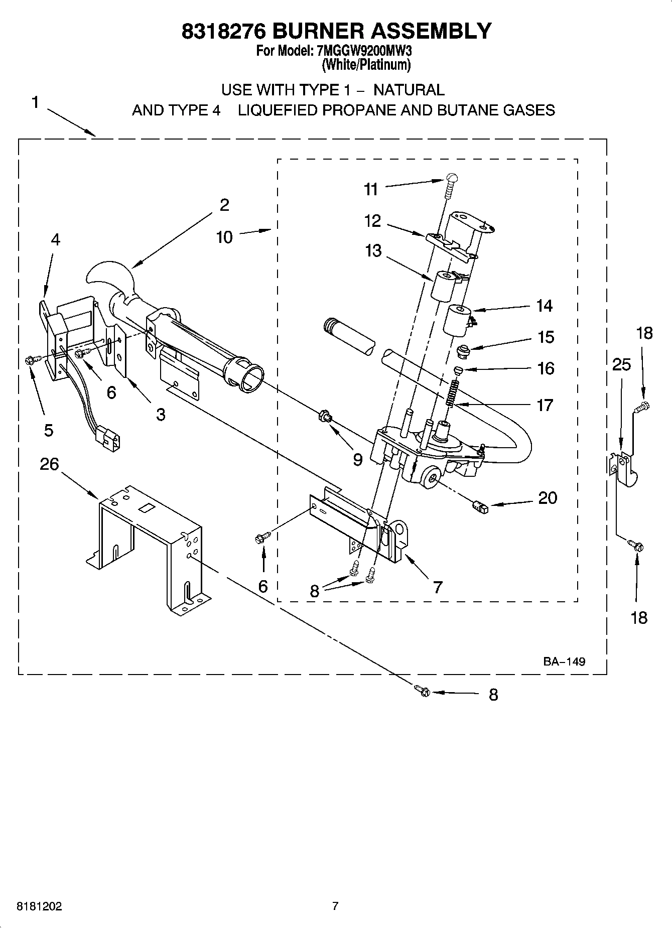 04 - 8318276 BURNER ASSEMBLY