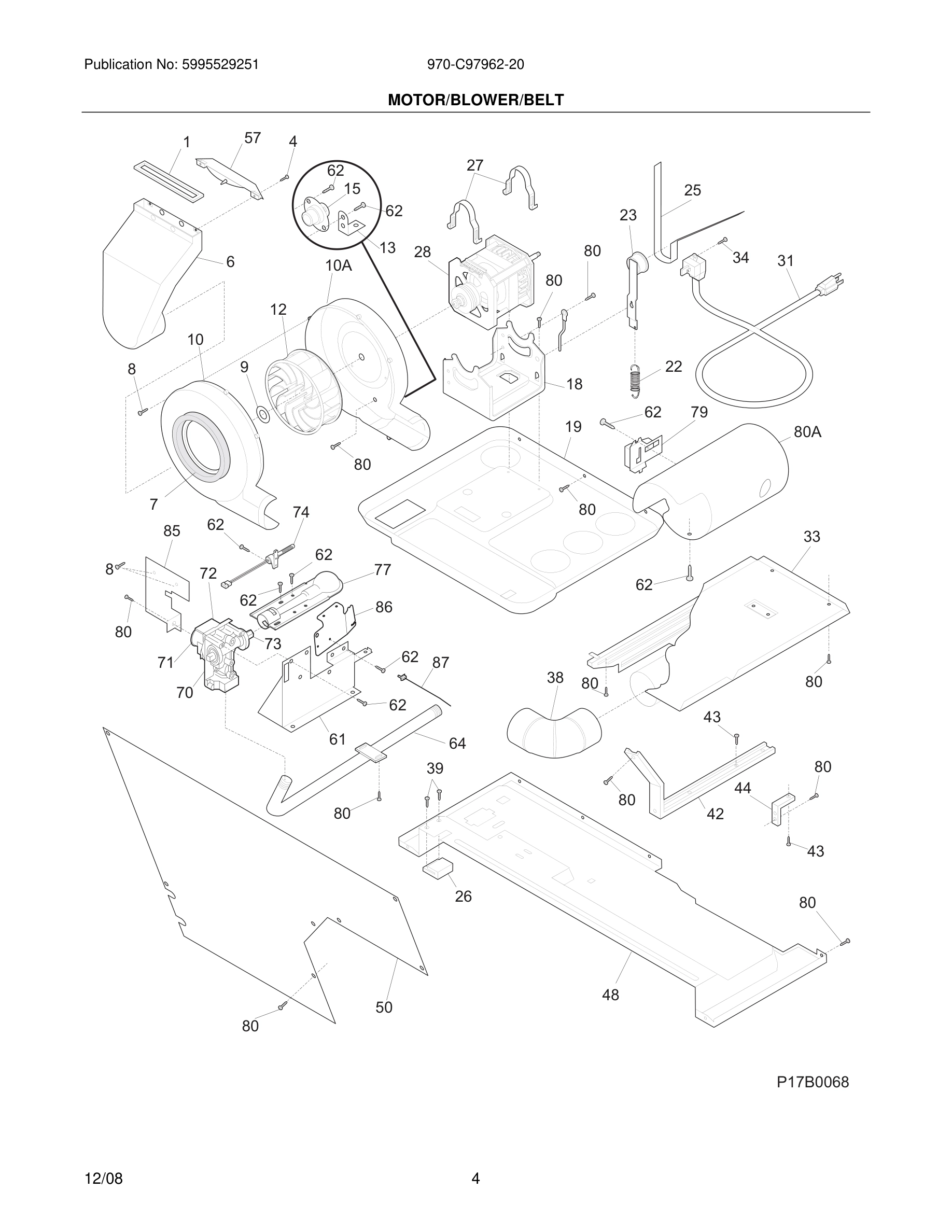 05 - MOTOR/BLOWER/BELT