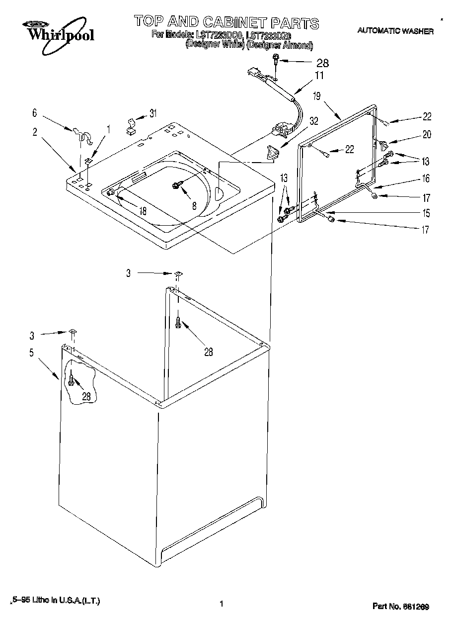 01 - TOP AND CABINET, LIT/OPTIONAL