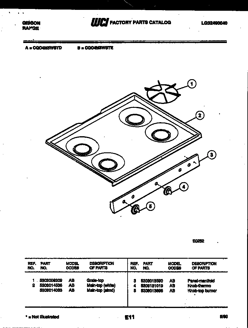 03 - COOKTOP PARTS