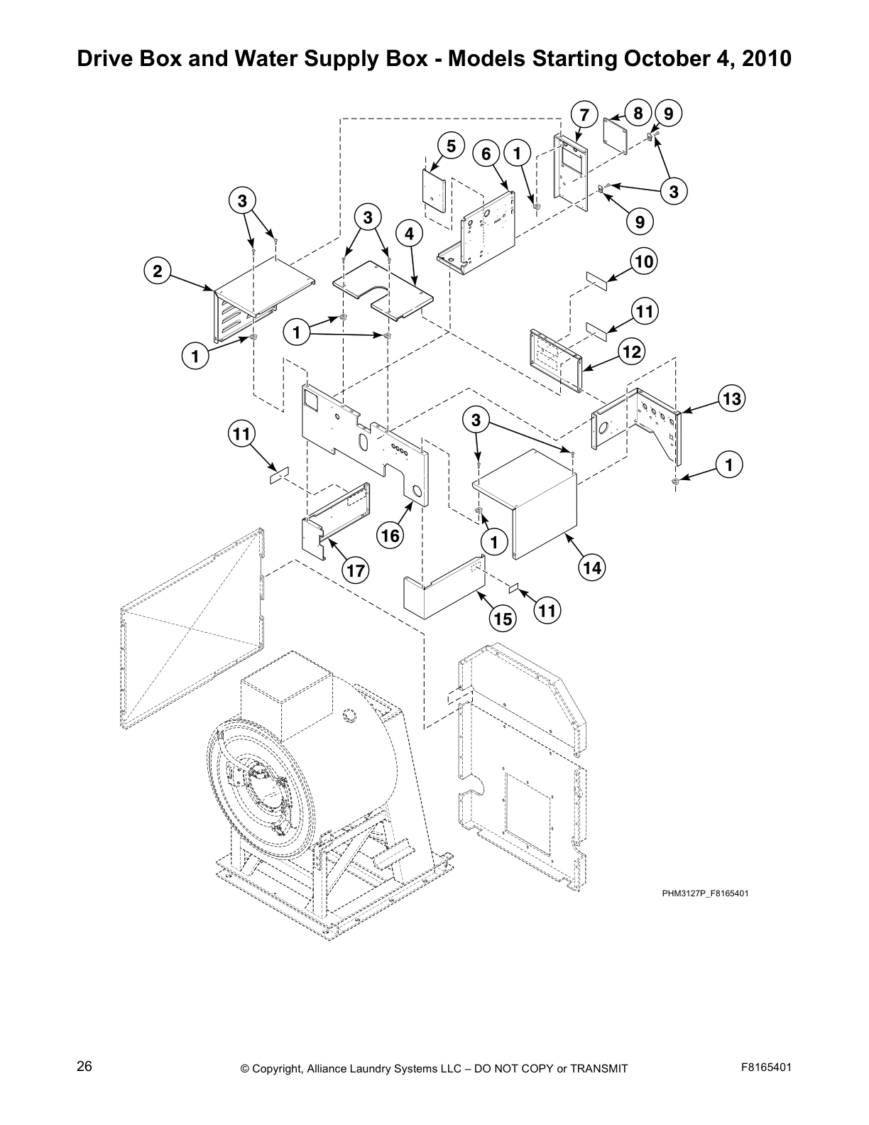 Drive Box and Water Supply Box - Models Starting October 4, 2010
